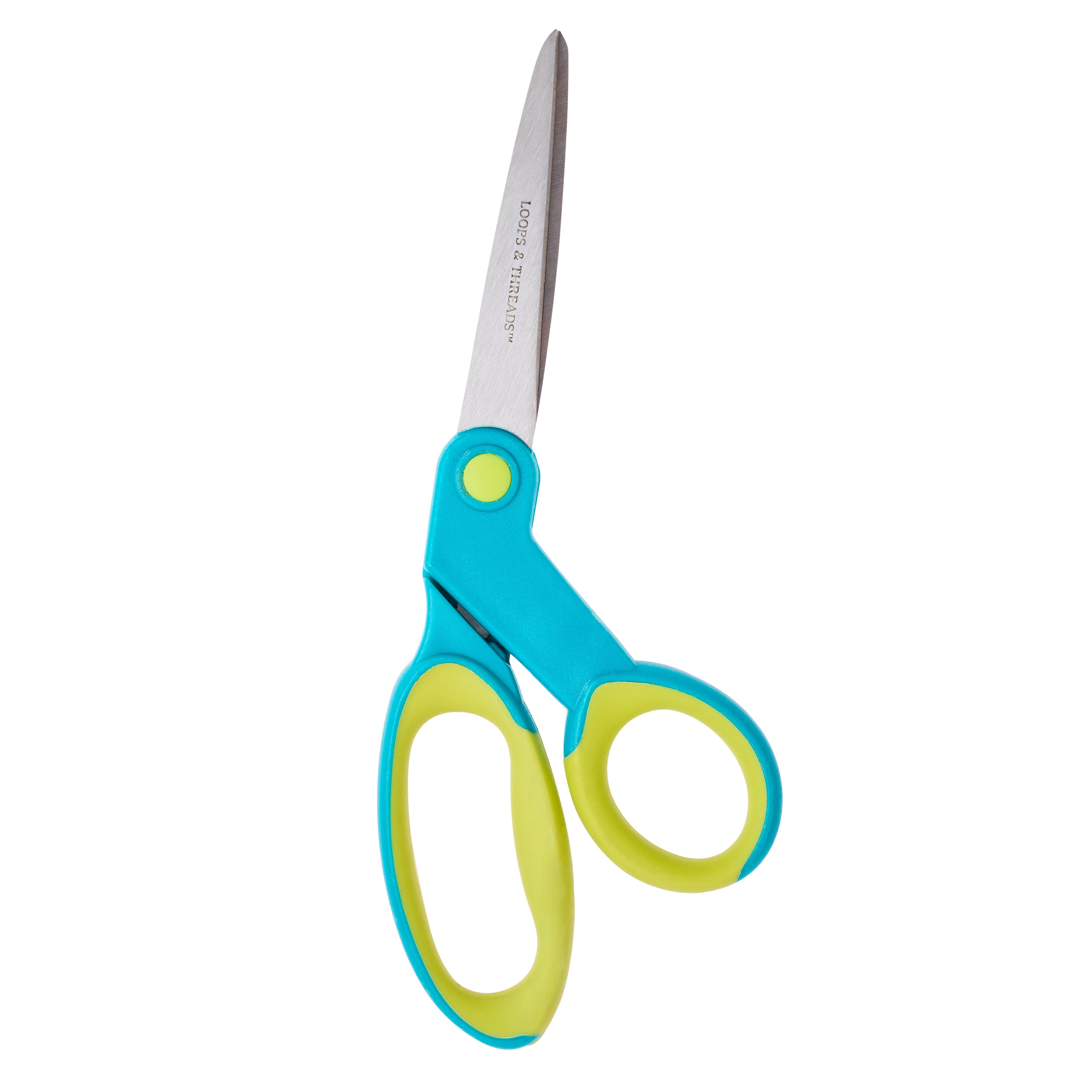 12 Pack: 8&#x22; Bent Scissors by Loops &#x26; Threads&#x2122;