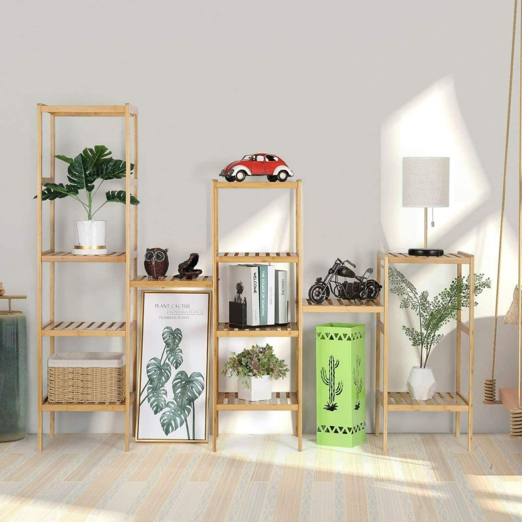 Bamboo 5-Tier Multifunctional Storage Rack