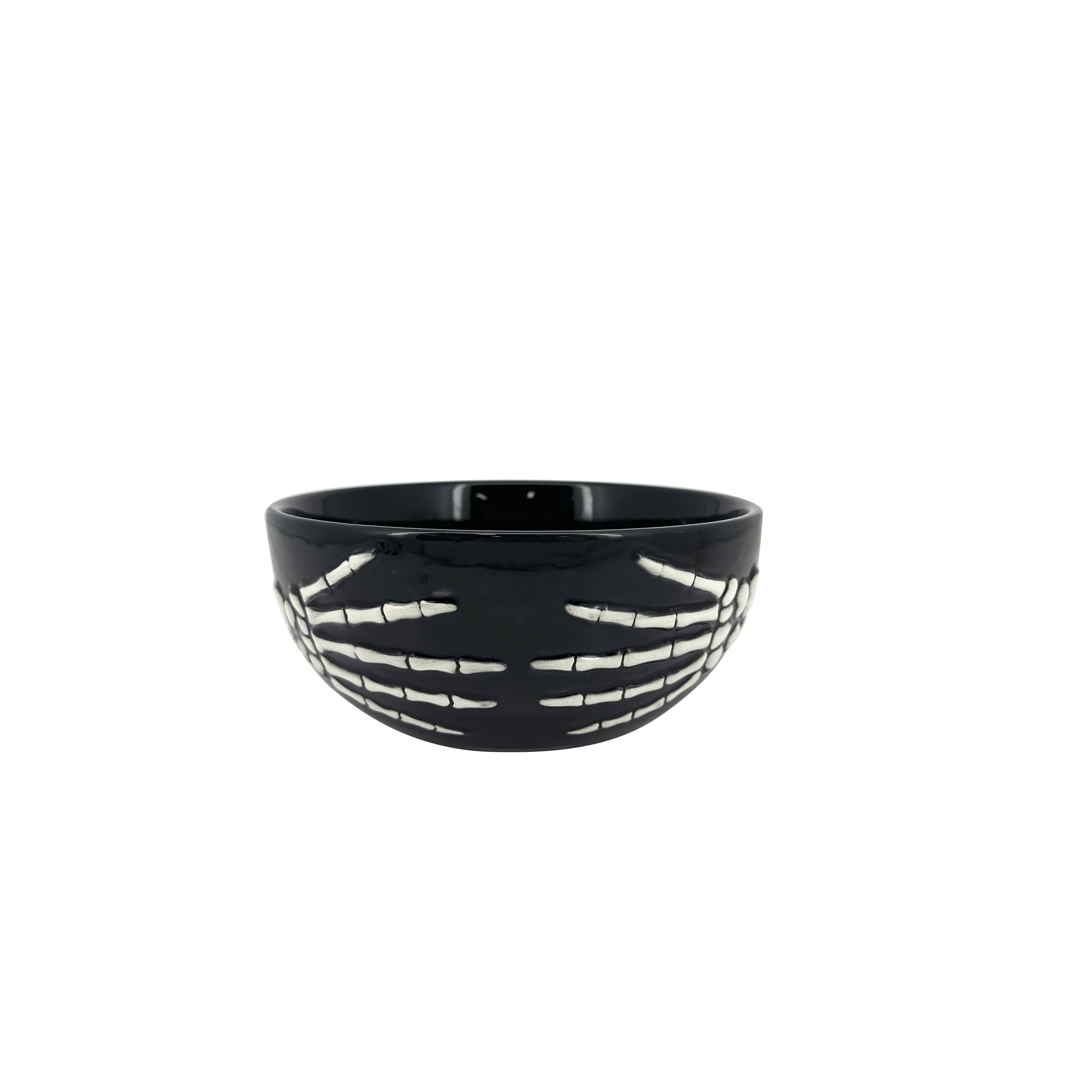 8.5&#x22; Black Skeleton Hands Bowl by Makery&#x2122;