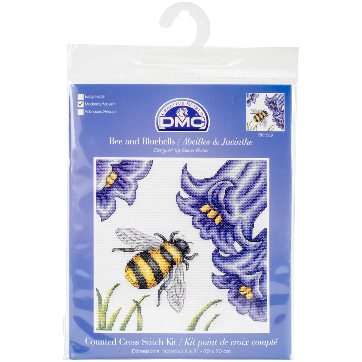 DMC&#xAE; Bees &#x26; Bluebells Counted Cross Stitch Kit