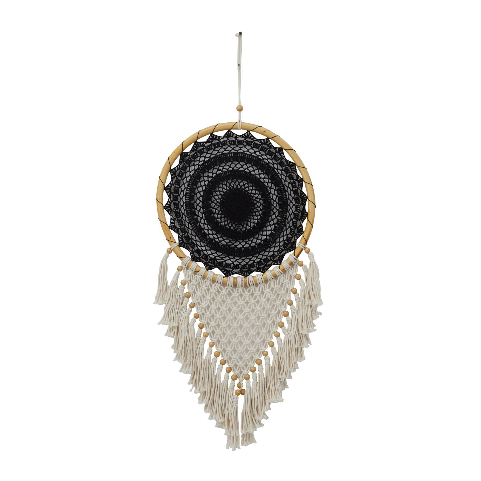 Black Cotton Bohemian Dreamcatcher Wall Decor 16" x 0" x 42"