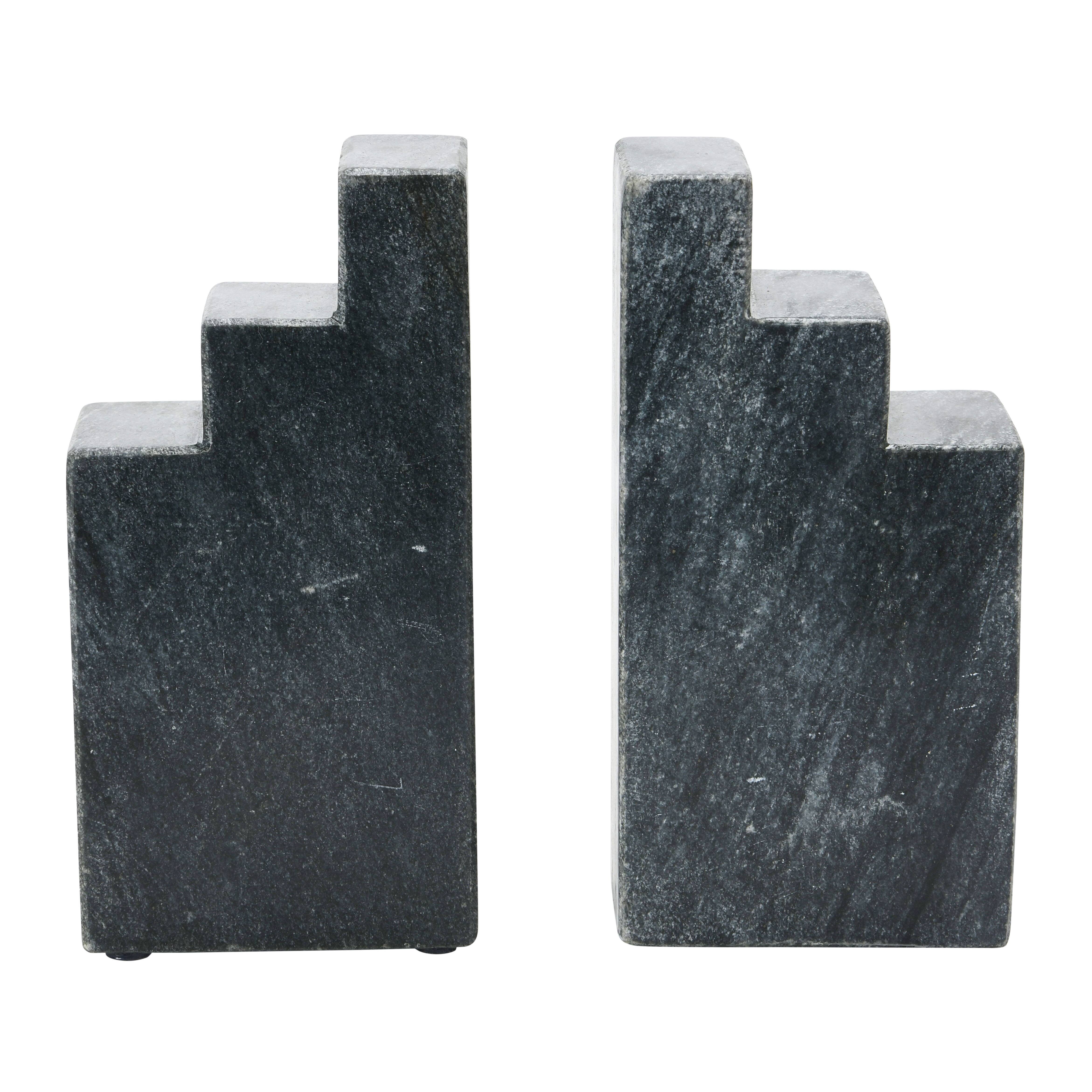 Hello Honey® 6.5" Geometric Marble Bookend Set