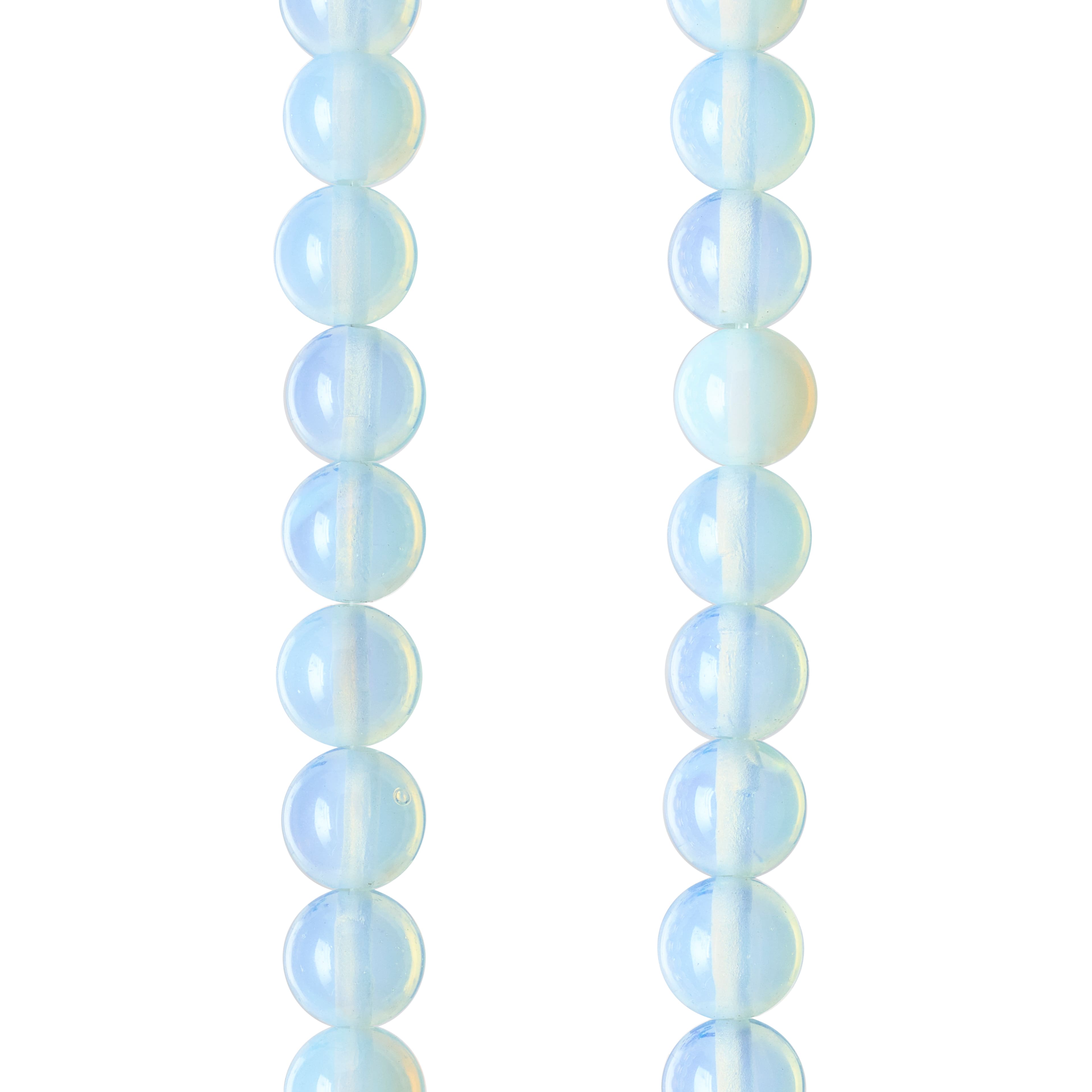 12 Pack: Opal Moonstone Glass Round Beads, 8mm by Bead Landing™