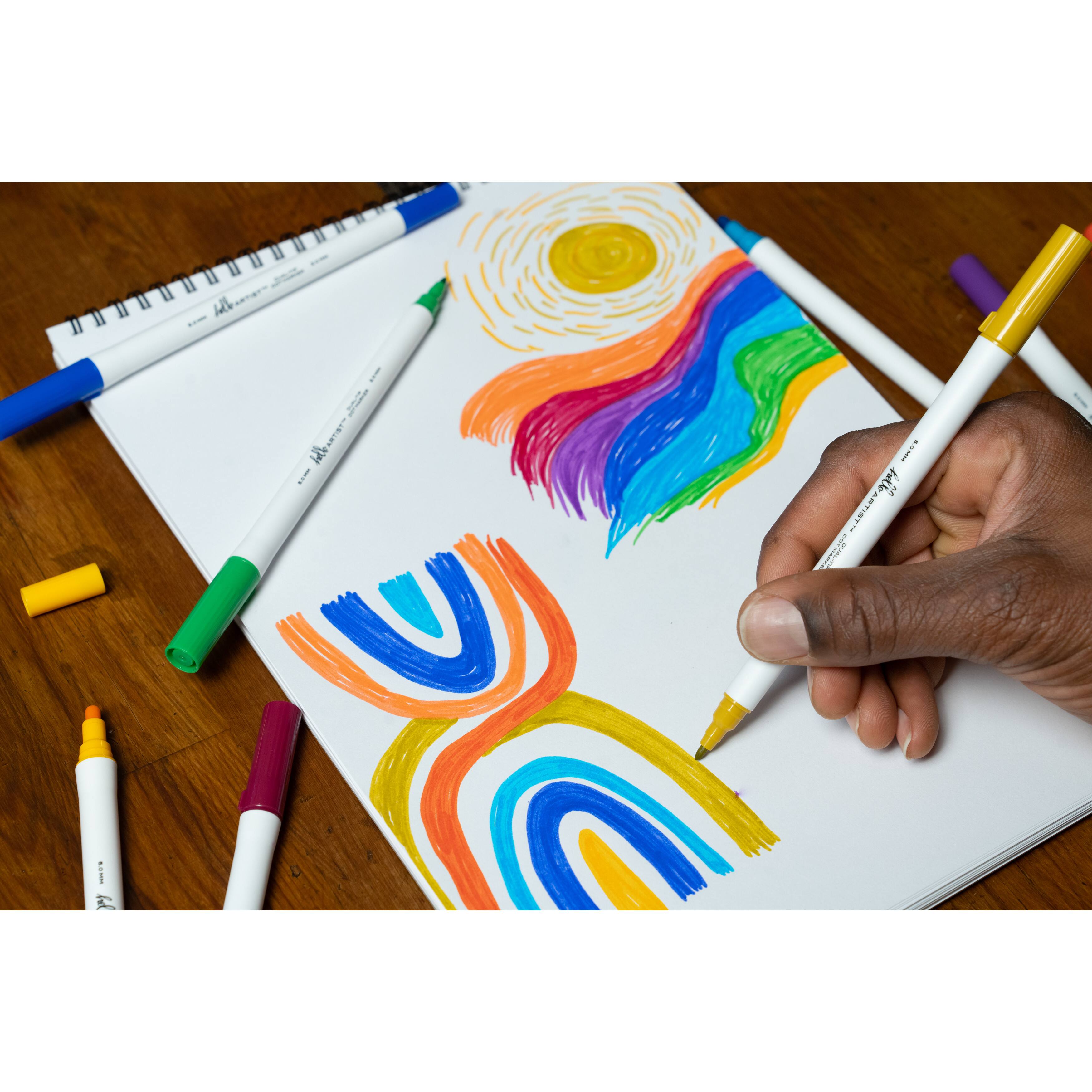 Hello, Artist!&#x2122; 10-Color Dual-Tip Dot Markers Set