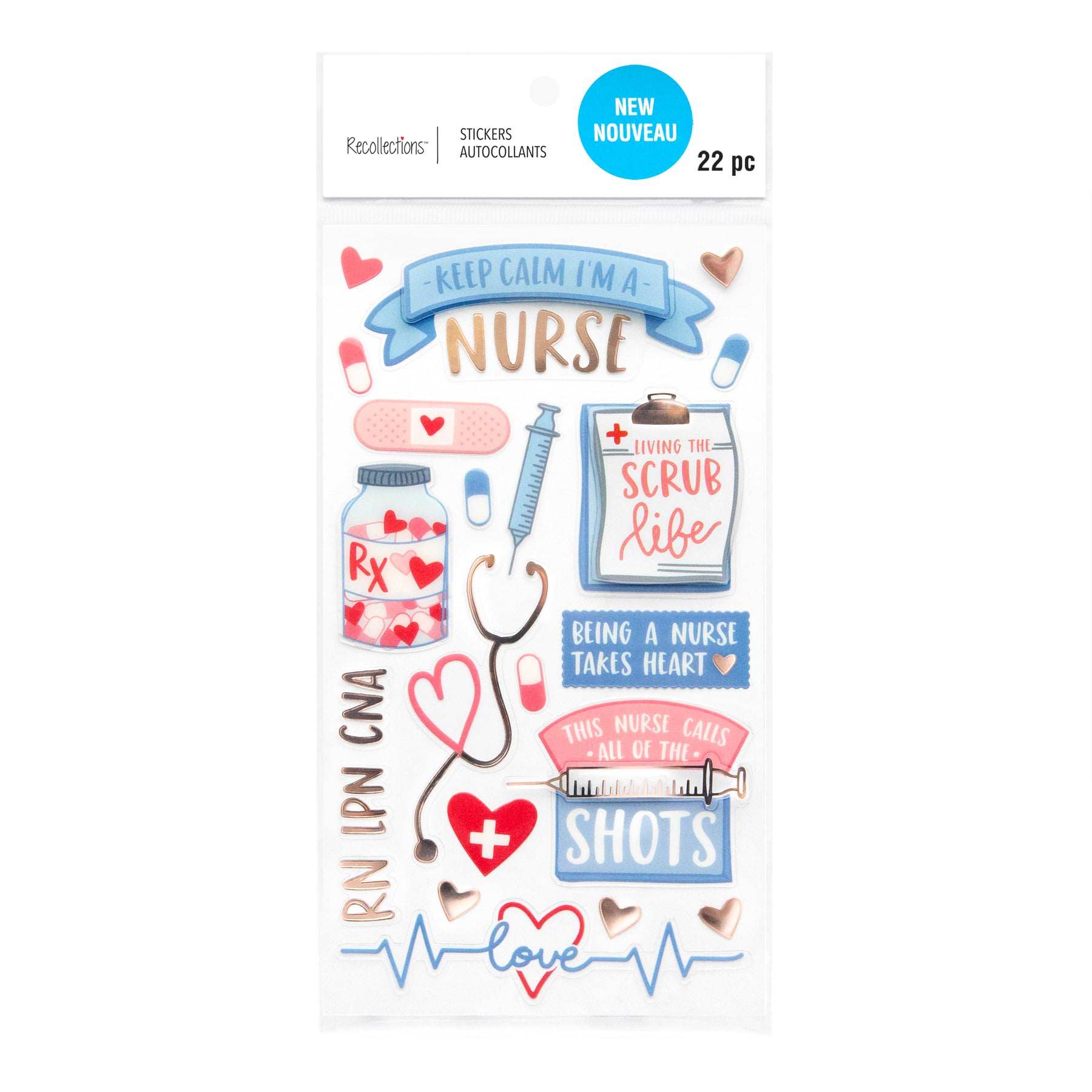 12 Pack: Nurse Dimensional Stickers by Recollections™