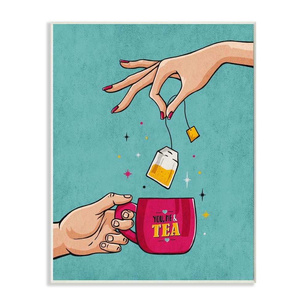 Stupell Industries You & Me Tea Vintage Comic Wall Plaque