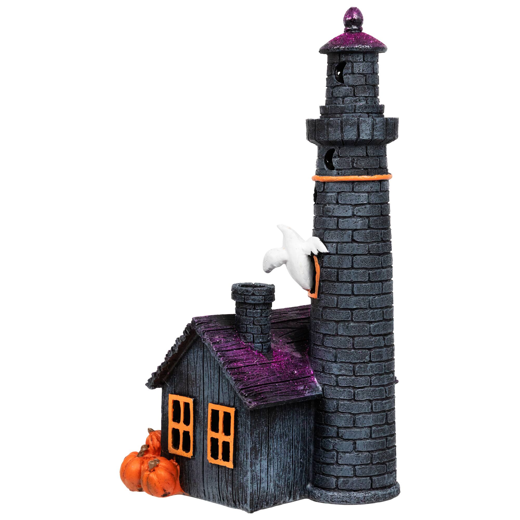 12&#x22; LED Lighted Haunted House Halloween Decoration