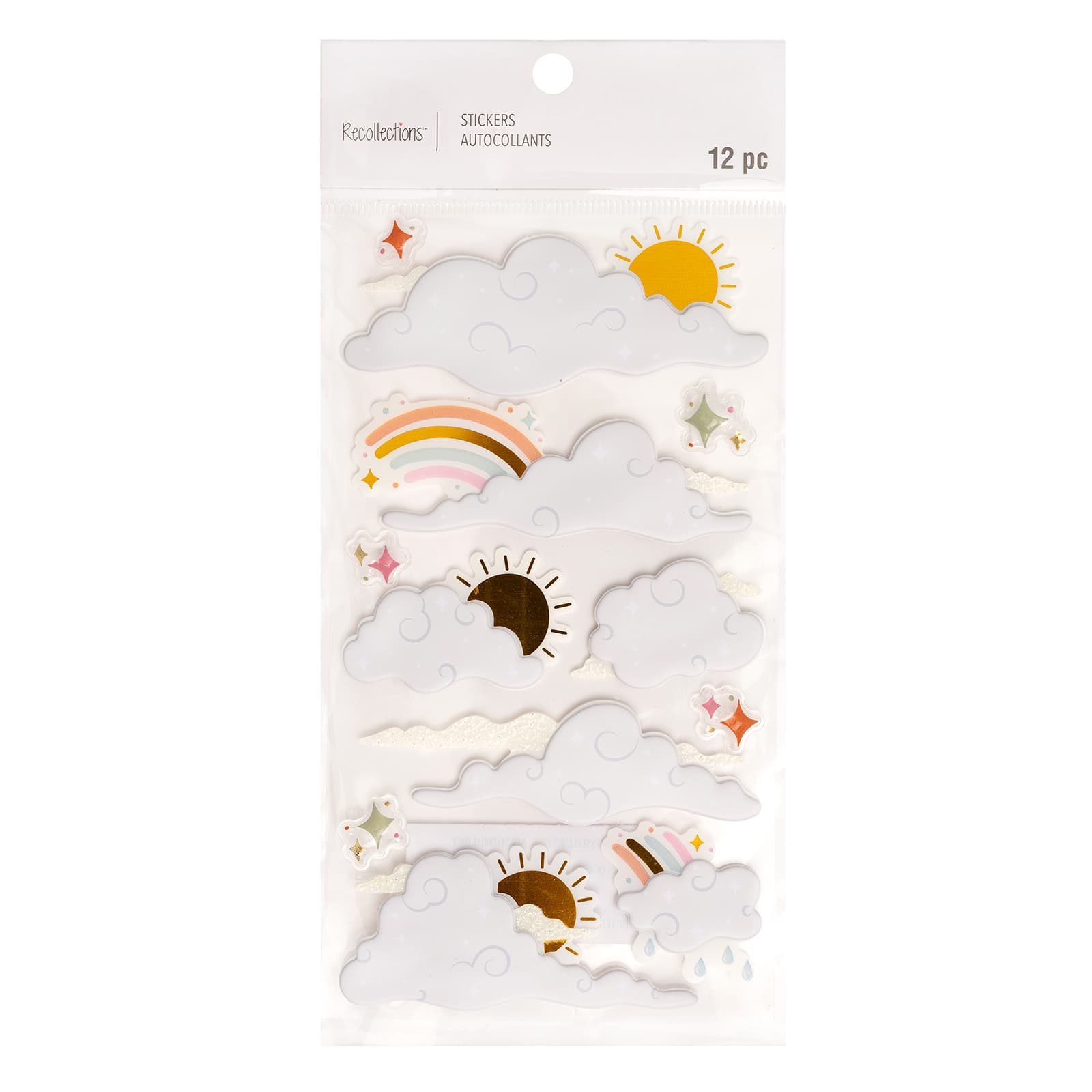 12 Pack: Cloud & Rainbow Dimensional Stickers by Recollections™
