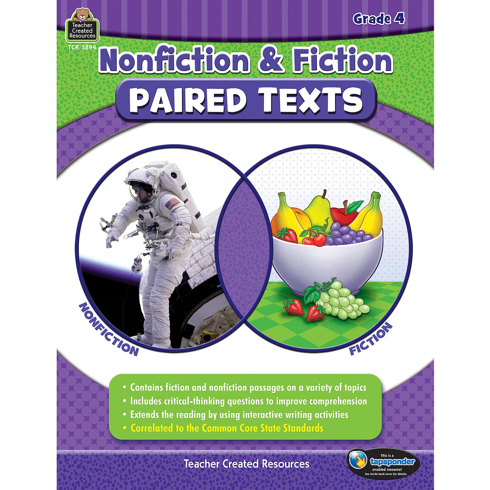 Teacher Created Resources Nonfiction &#x26; Fiction Paired Texts, Grade 4