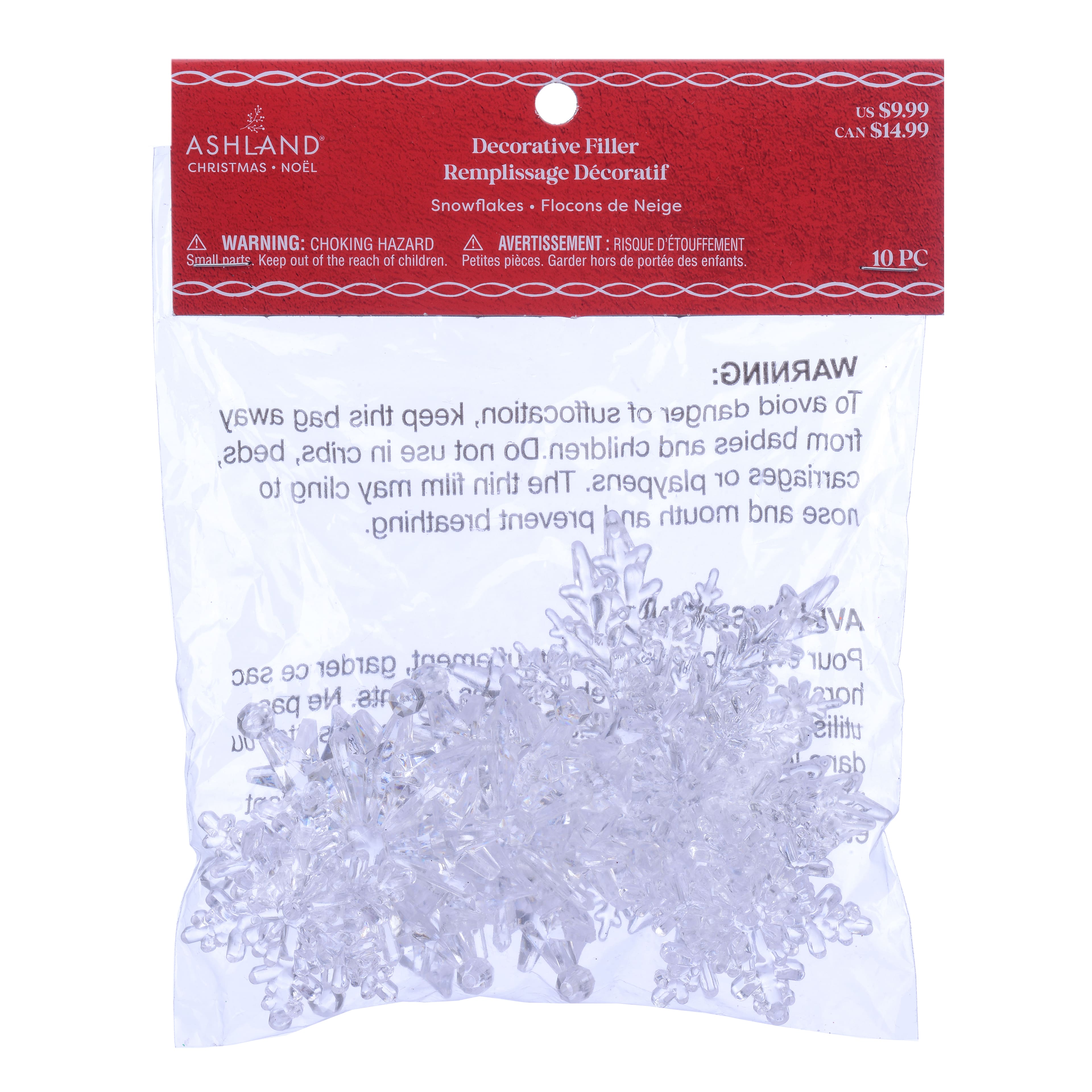 Clear Snowflake Decorative Filler, 10ct. by Ashland&#xAE;