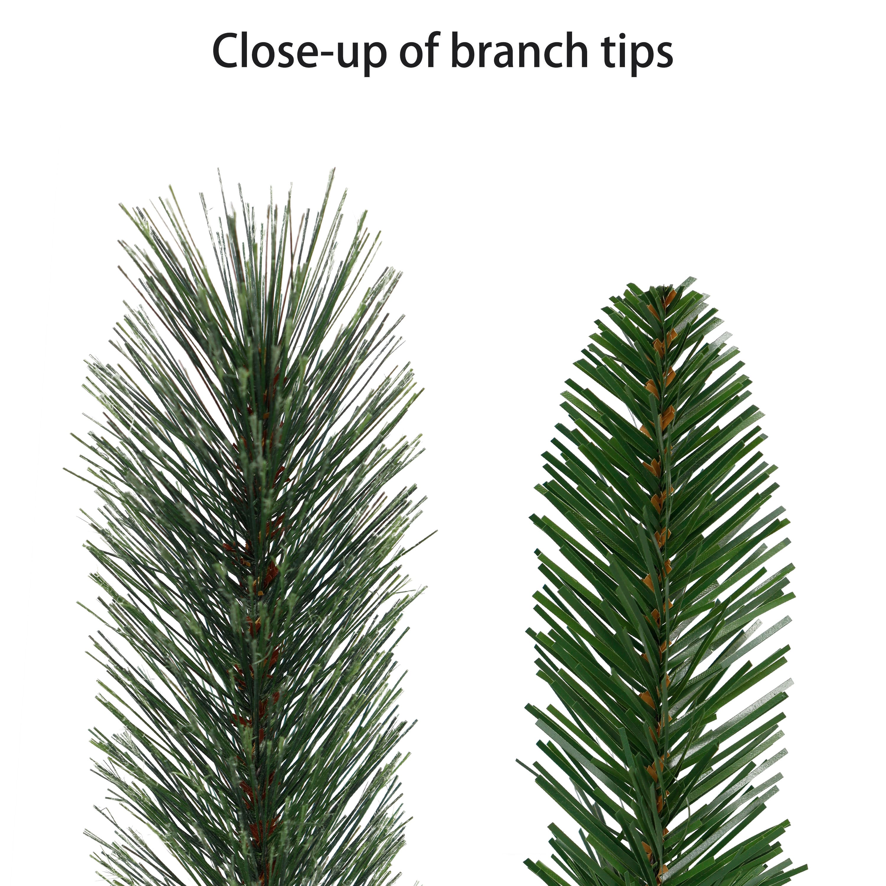 2 Pack 3.5ft. Pre-Lit Faux Cashmere Artificial Potted Christmas Tree, Warm White LED Lights