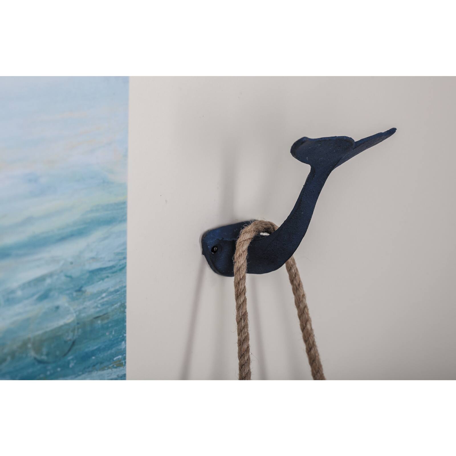 Set of 4 Multi Colored Metal Coastal Wall Hook, 5" x 6" Hooks & Knobs