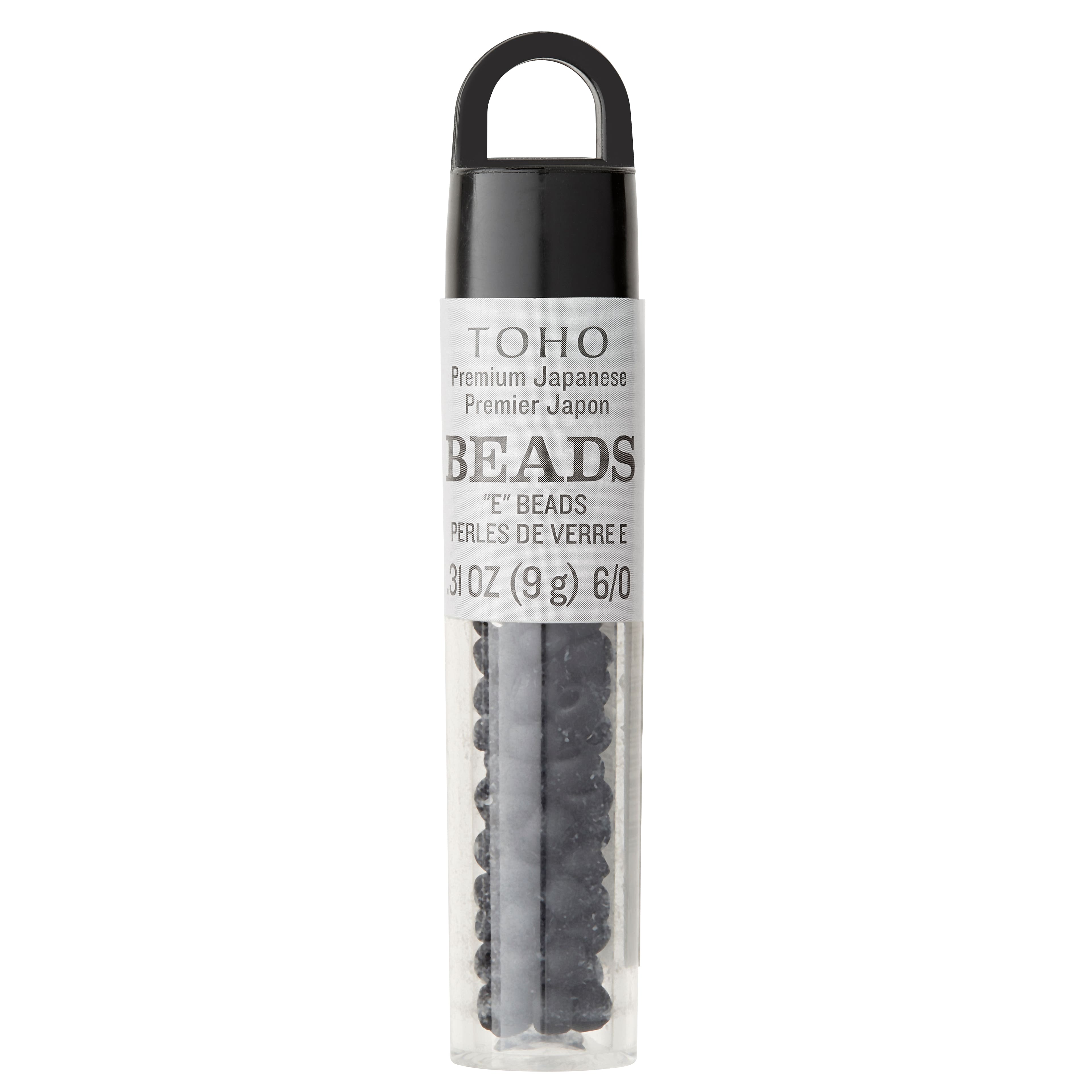12 Pack: Toho&#xAE; Matte Black Japanese Glass Beads, 6/0