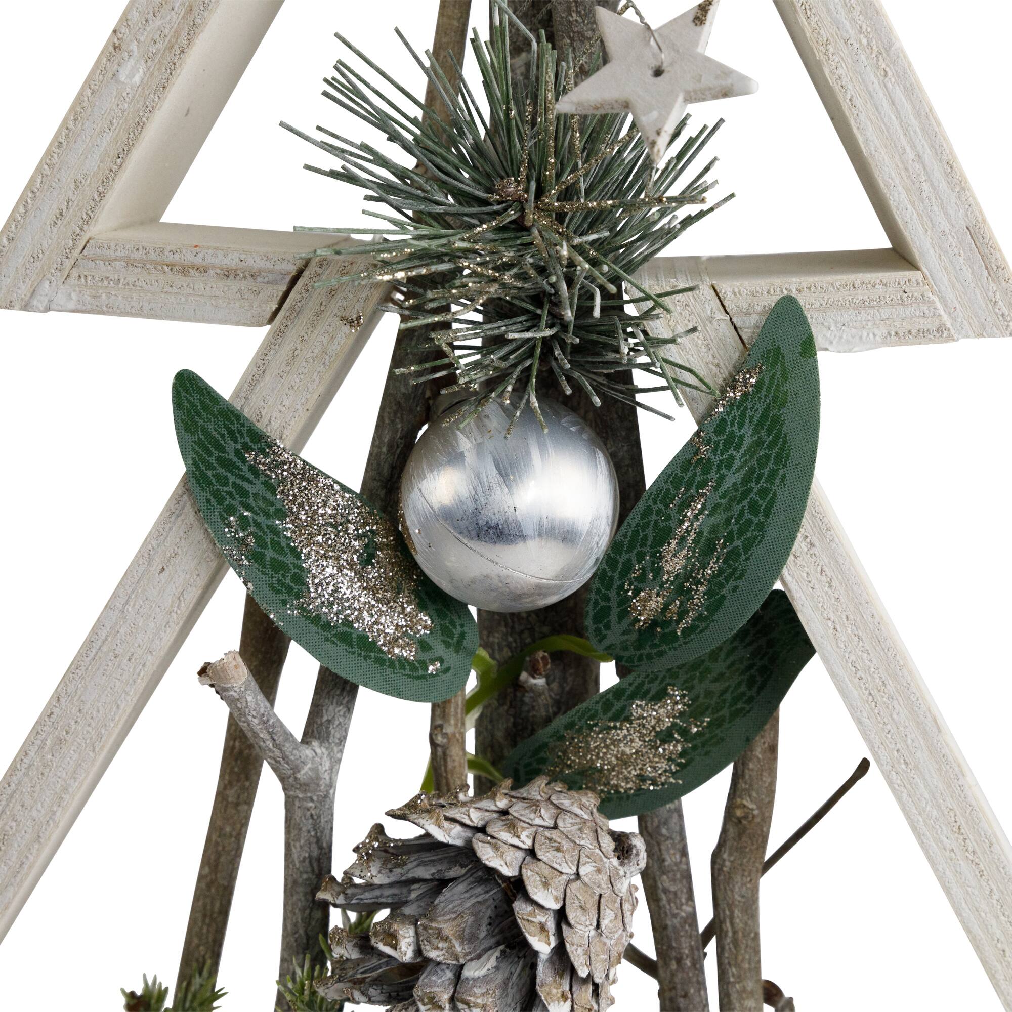 17.5&#x22; Stars &#x26; Pinecones Christmas Tree Tabletop D&#xE9;cor
