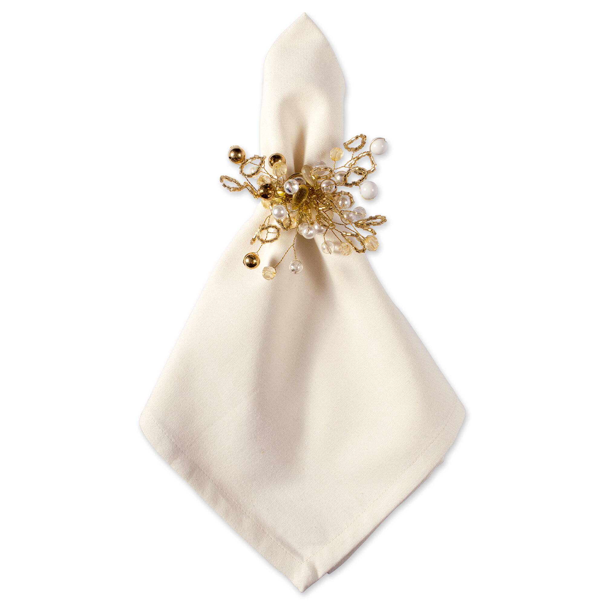 DII&#xAE; Gold Multi Bead Napkin Rings, 6ct.