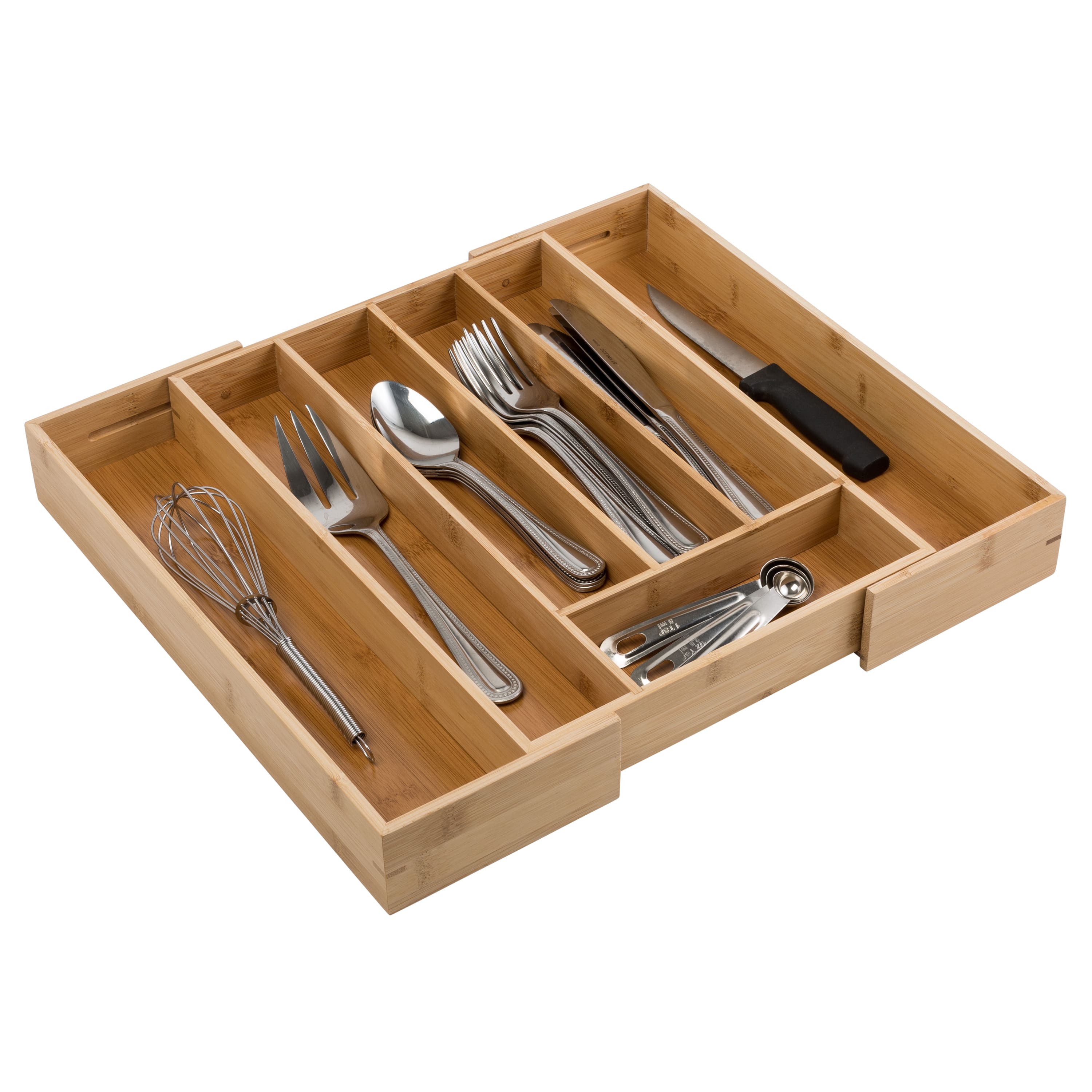 Honey Can Do Expandable Medium Bamboo Silverware Drawer Organizer