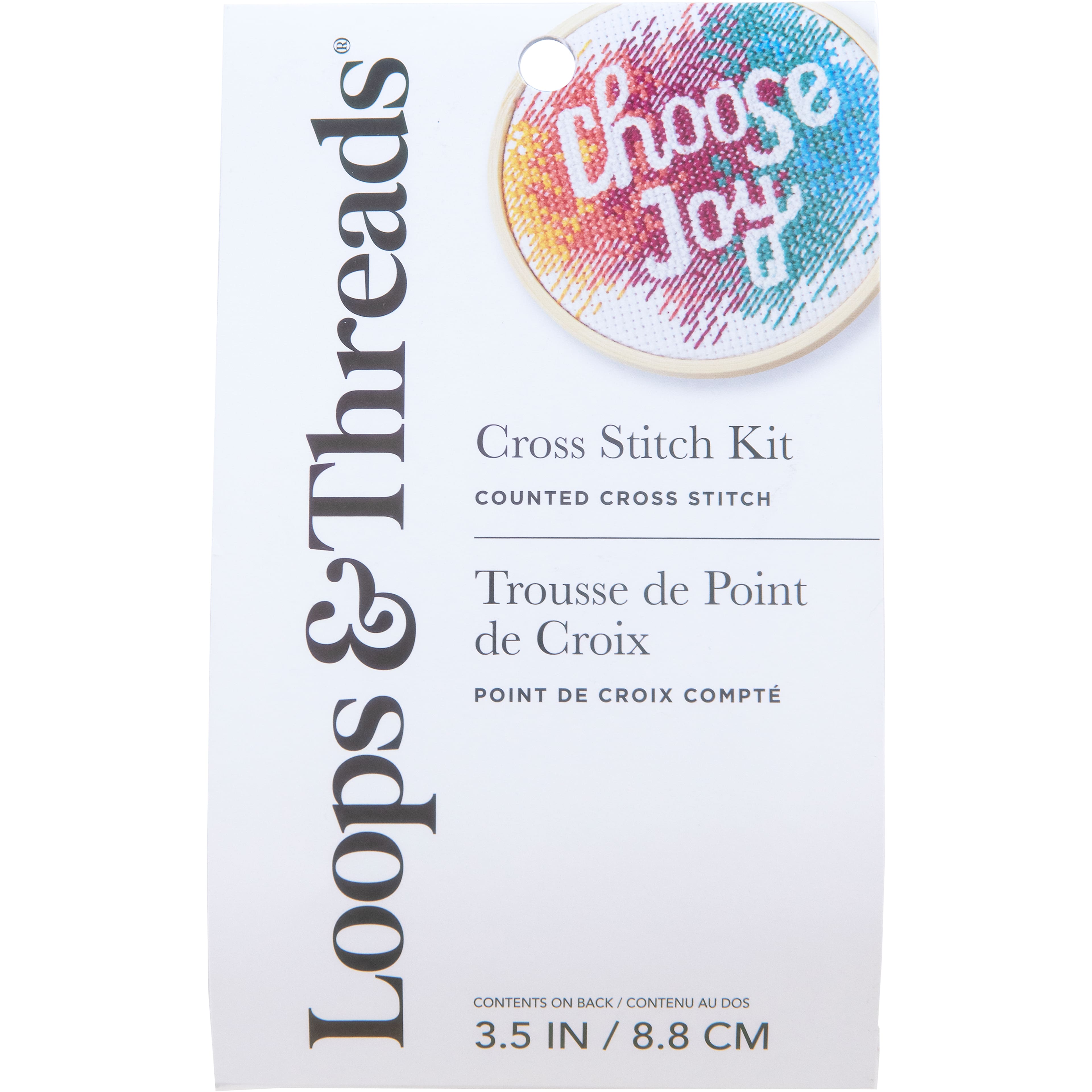 Choose Joy Cross Stitch Kit by Loops &#x26; Threads&#xAE;