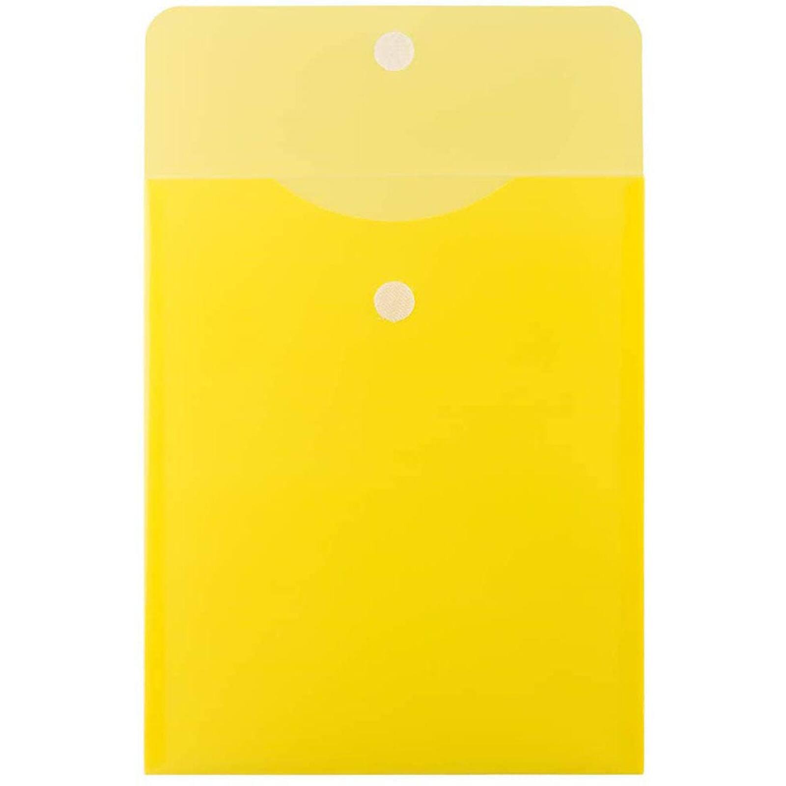 JAM Paper Open End Plastic Envelopes with Hook &#x26; Loop Closure, 24ct.