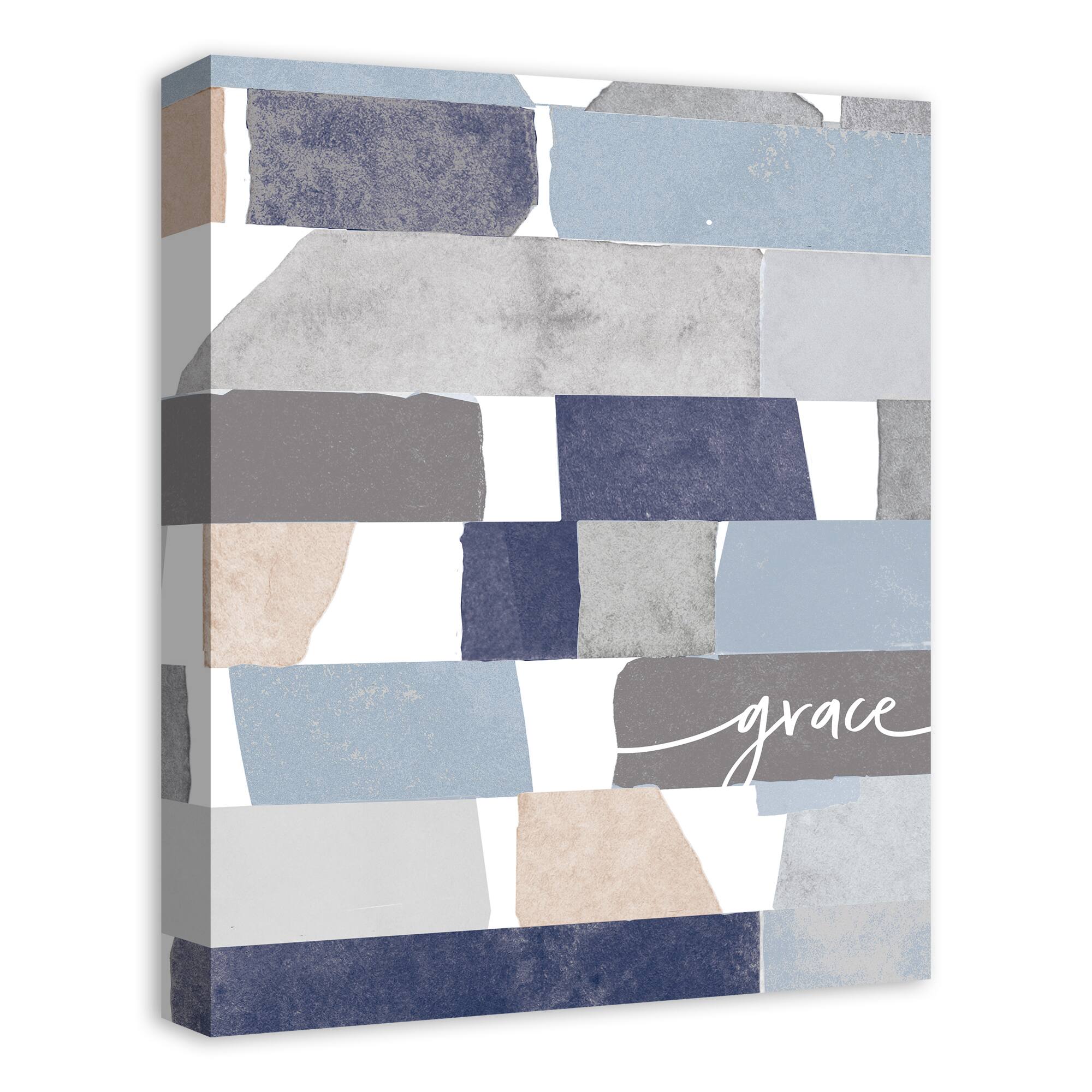 Blue Watercolor Grace 16" x 20" Canvas Wall Art