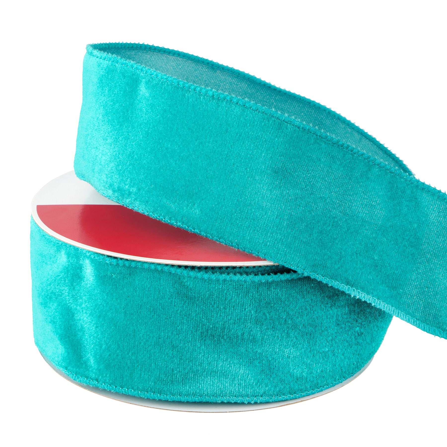 2.5&#x22; x 80ft. Turquoise Flocked Wired Jumbo Ribbon by Celebrate It&#xAE;