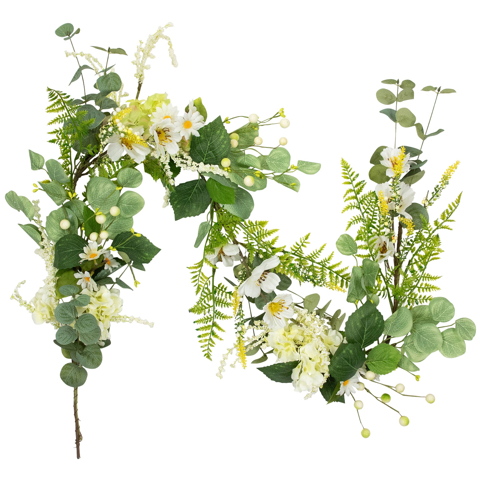 5ft. Hydrangea & Eucalyptus Artificial Floral Spring Garland