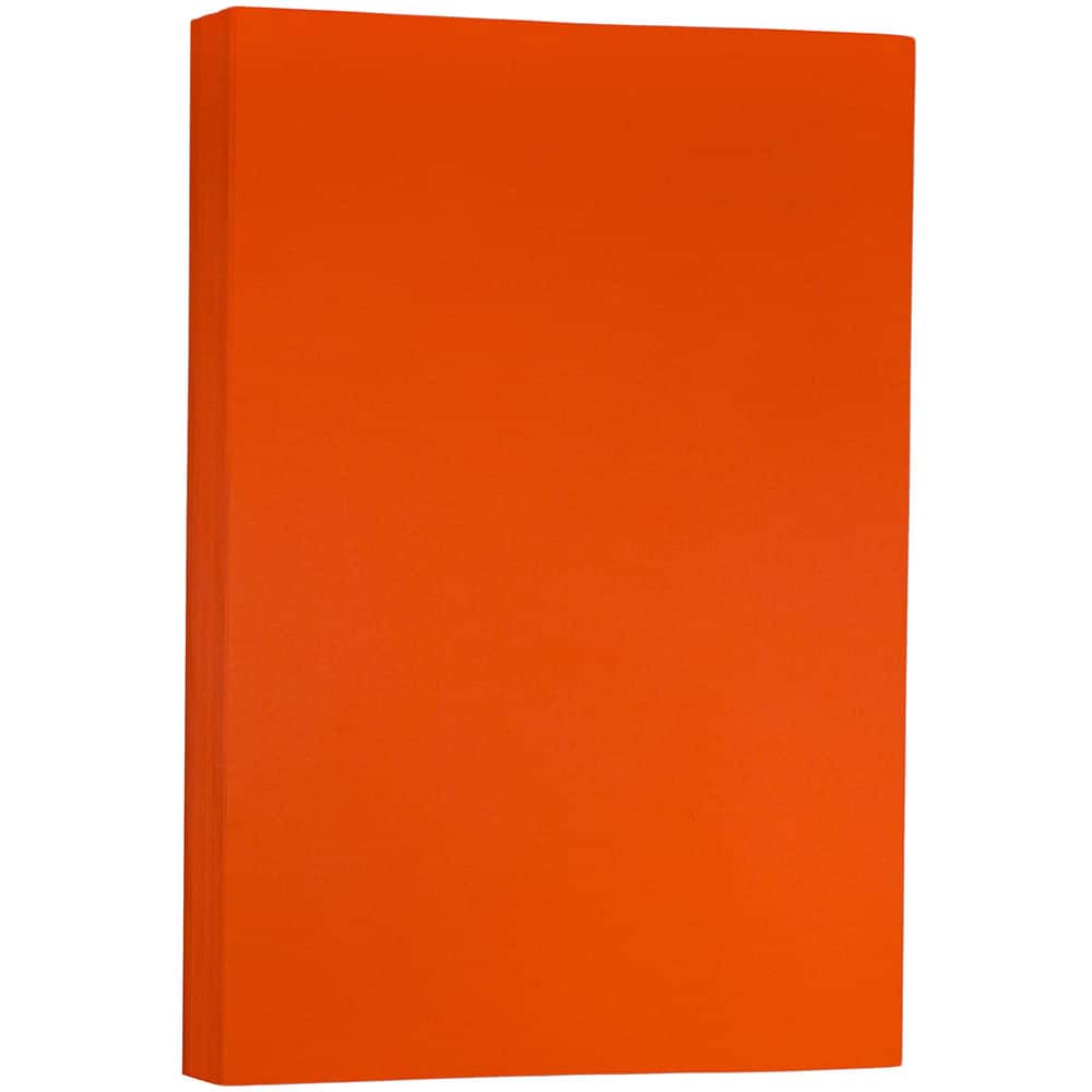 Hamilco Colored Cardstock Paper 11 x 17 Fire Orange Color Card Stock  Paper 50 Pack