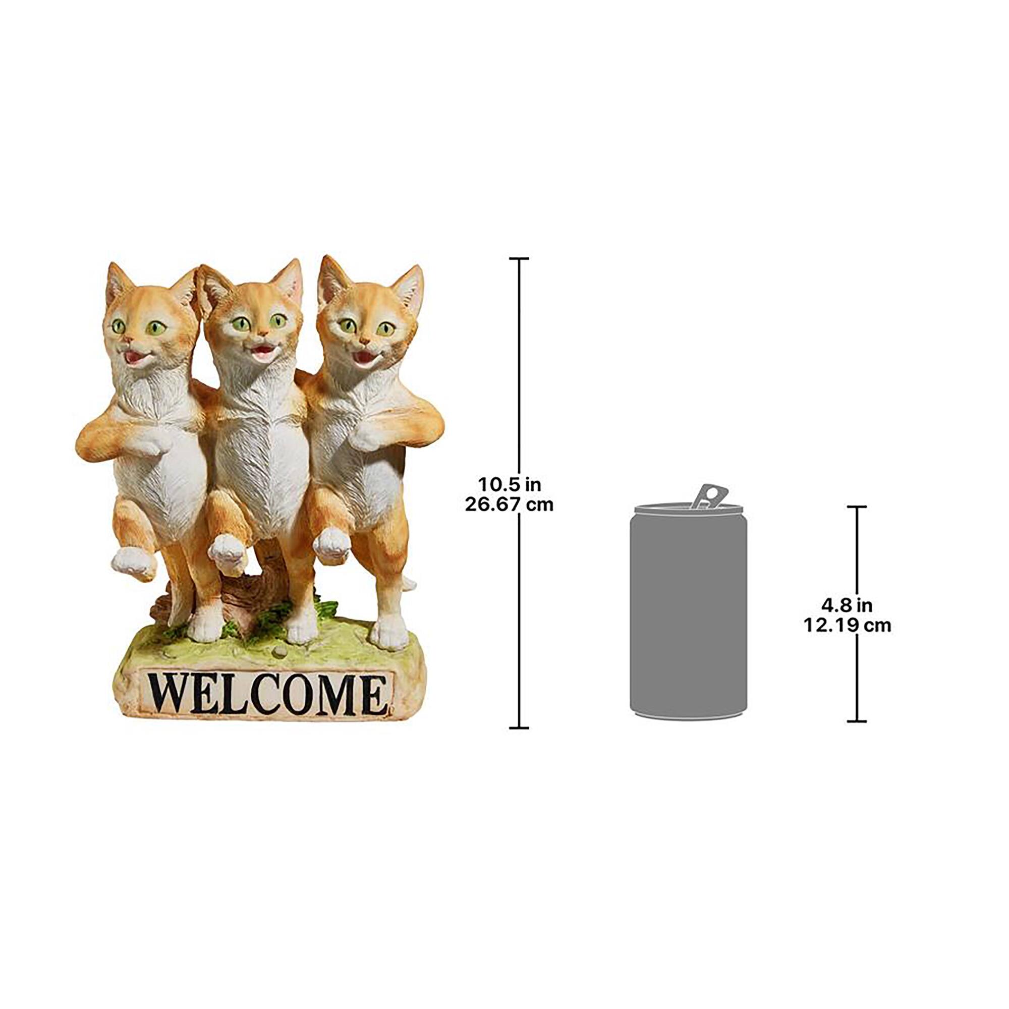 Design Toscano 10" Chorus Line of Cats Garden Welcome Statue
