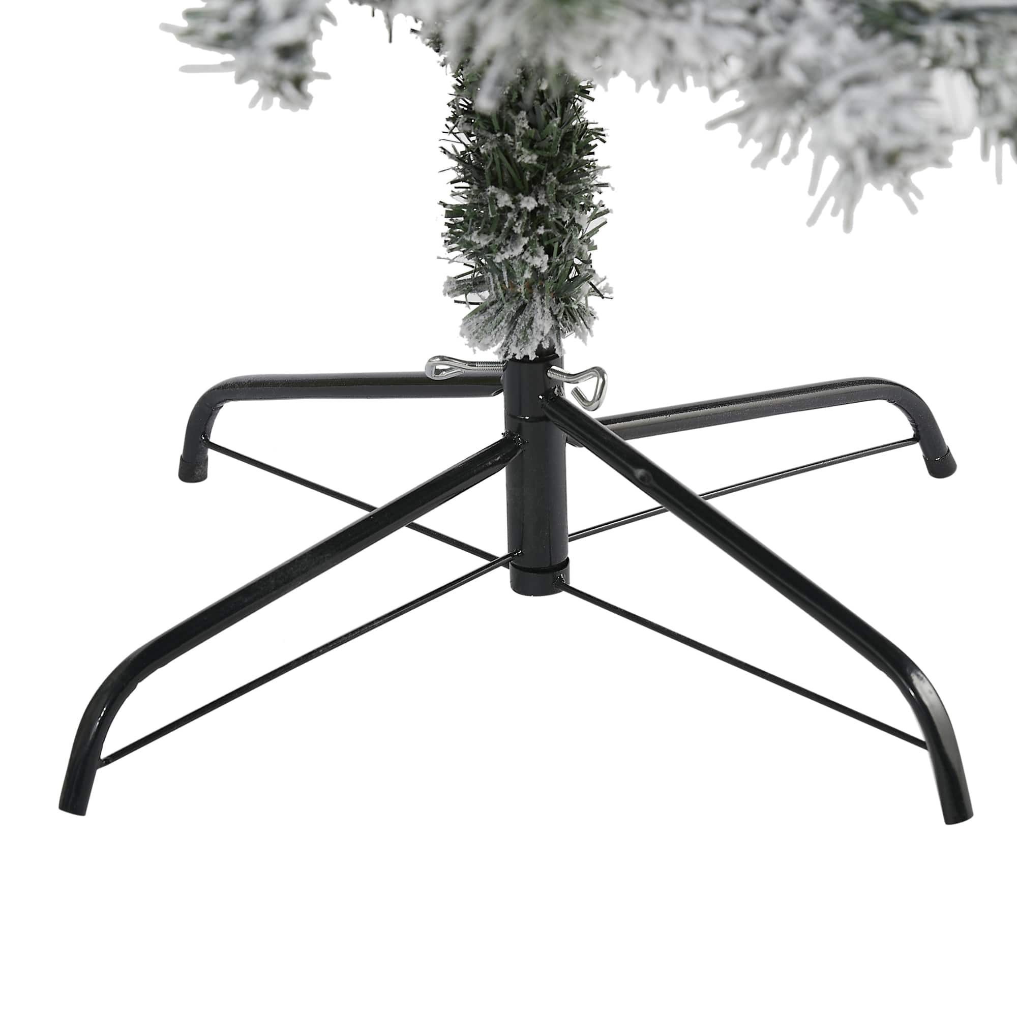 7ft. Pre-Lit Flocked Rock Springs Spruce Artificial Christmas Tree with Clear LED Lights