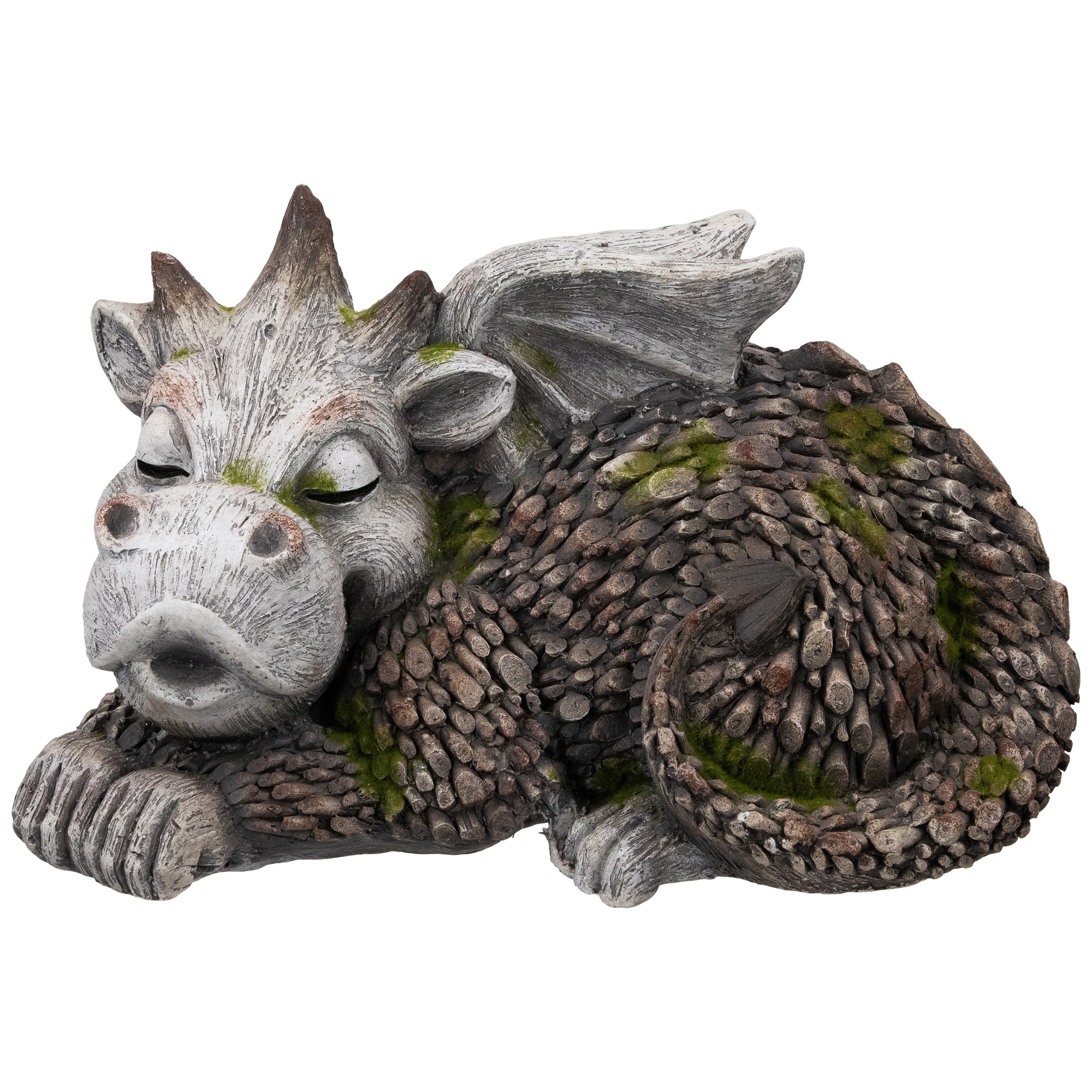 14.25&#x22; Sleeping Dragon Outdoor Garden Statue