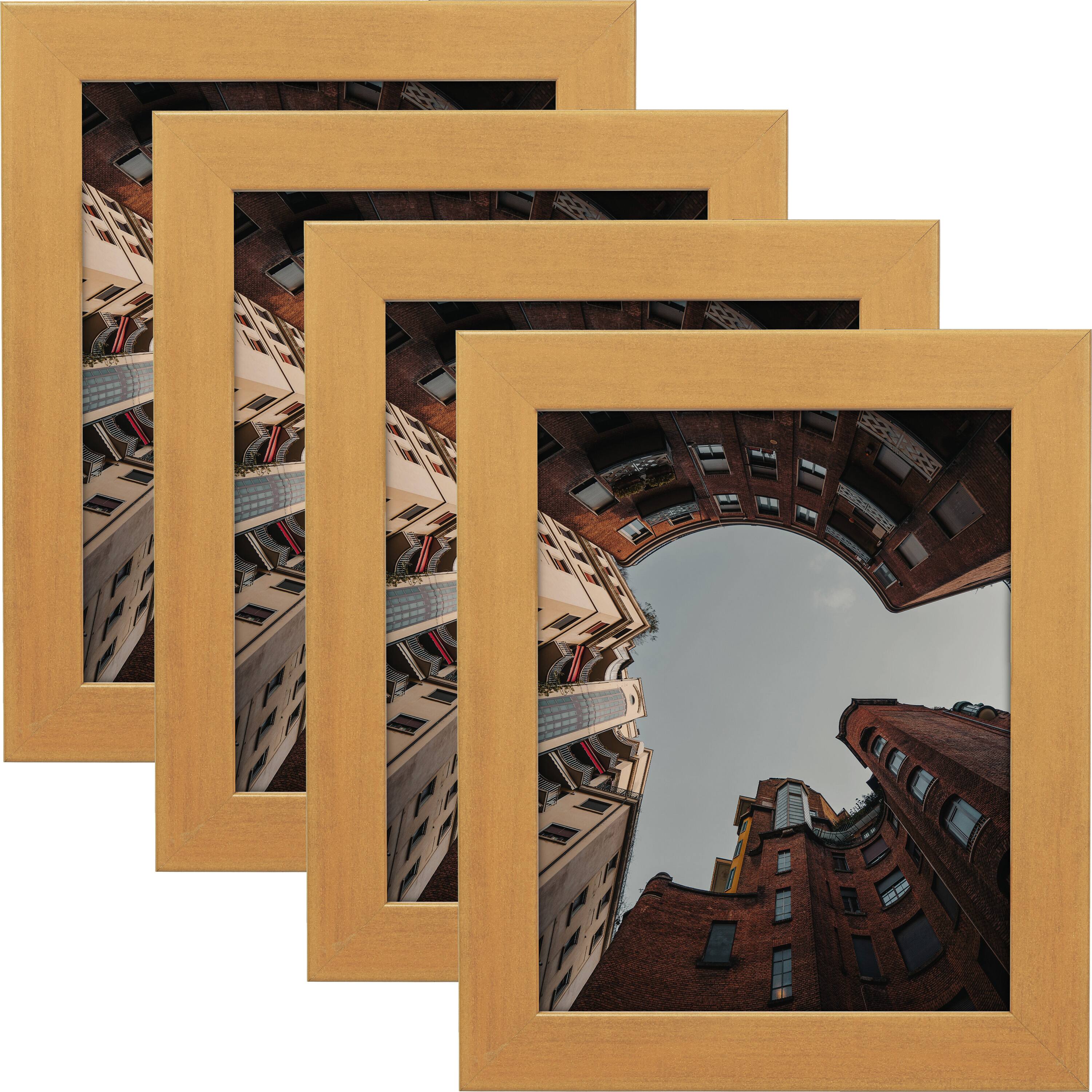 Craig Frames 4 Pack Bauhaus 125 Distressed Gold Picture Frame