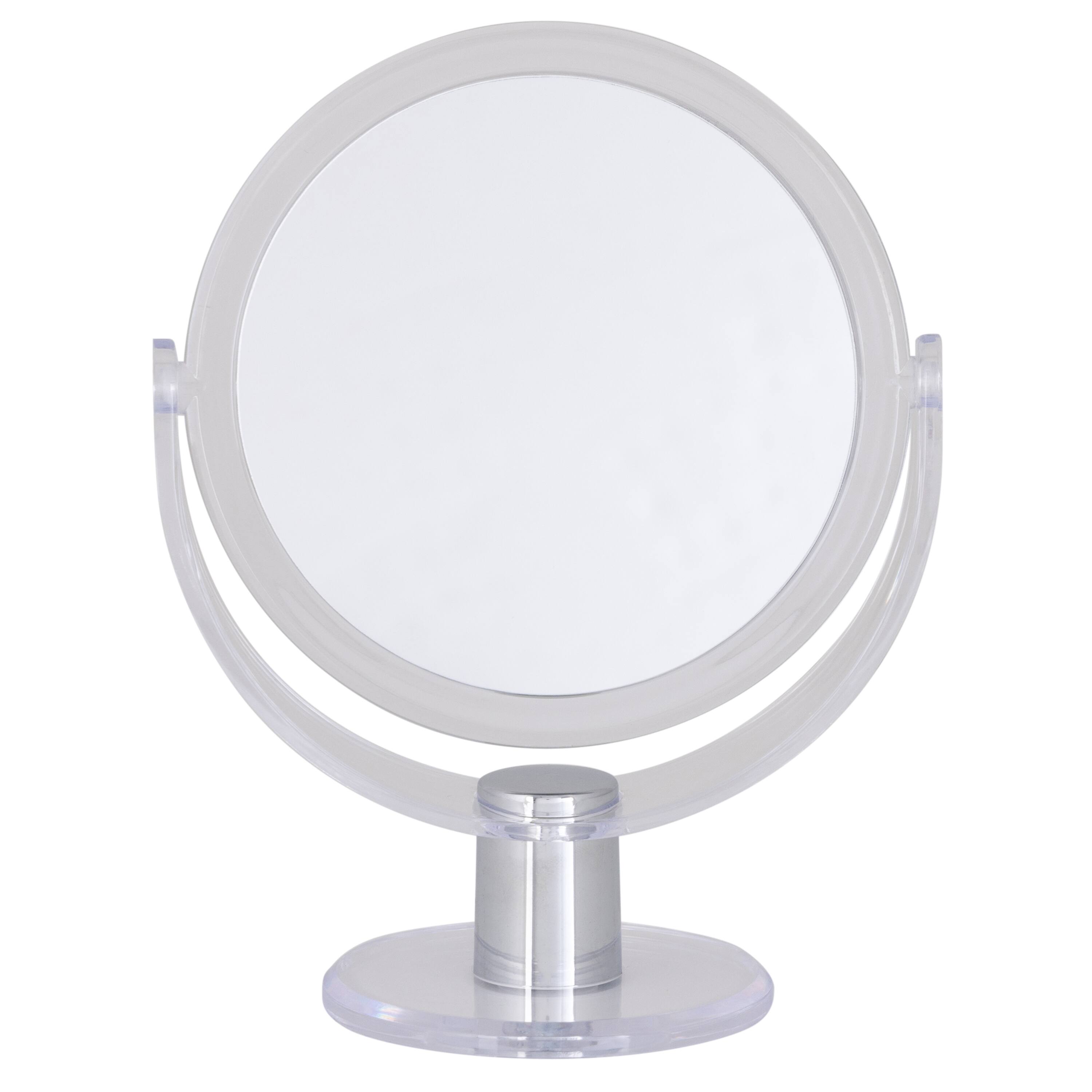 Home Details Dual Sided 10X Magnification Rubberized Vanity Mirror