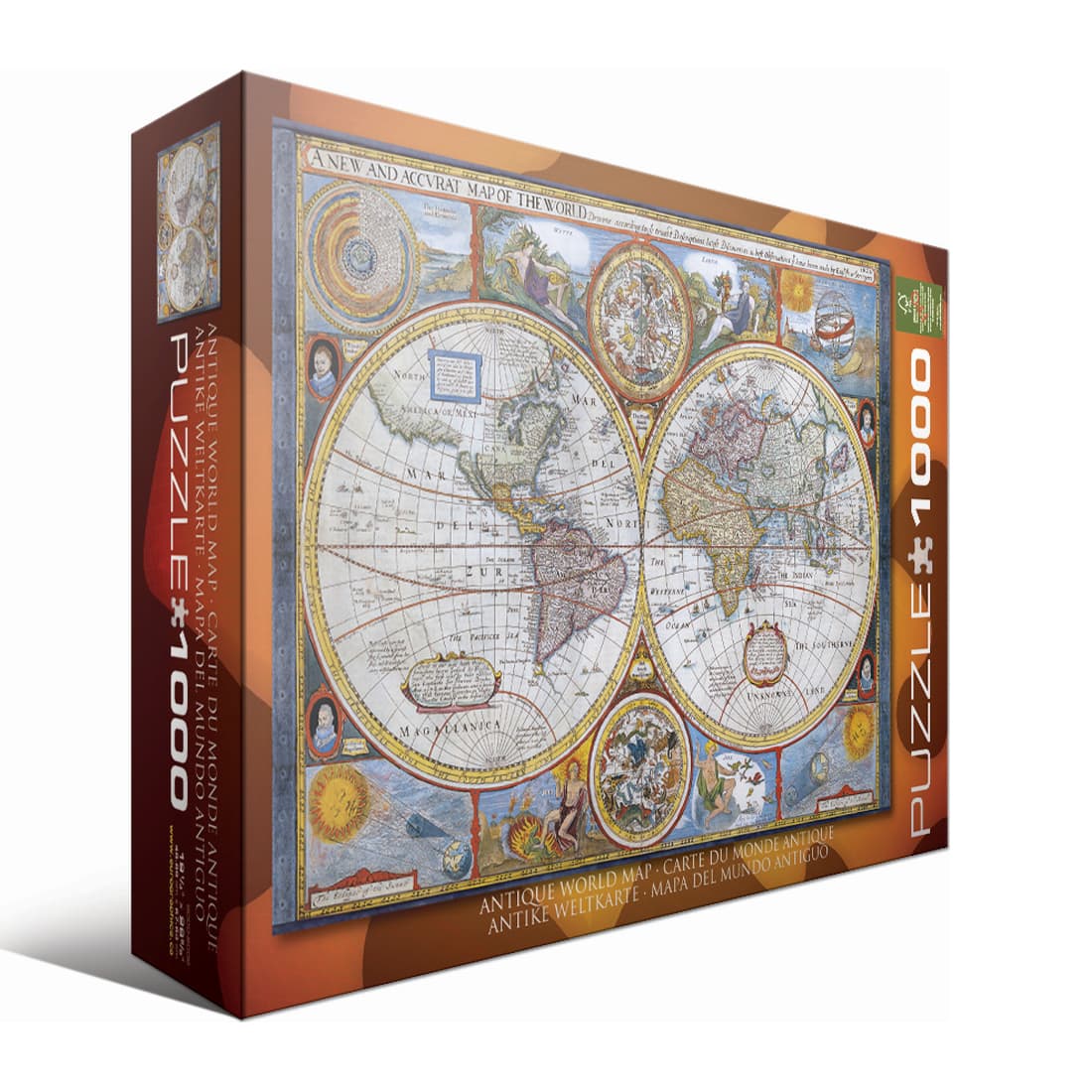 Antique World Map JIGSAW  EG60002006   Eurographics Puzzle 1000 Piece 