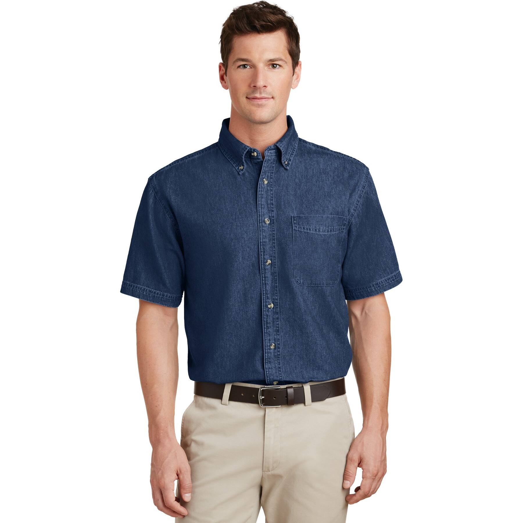 Port &#x26; Company&#xAE; Denim Men&#x27;s Short Sleeve Shirt
