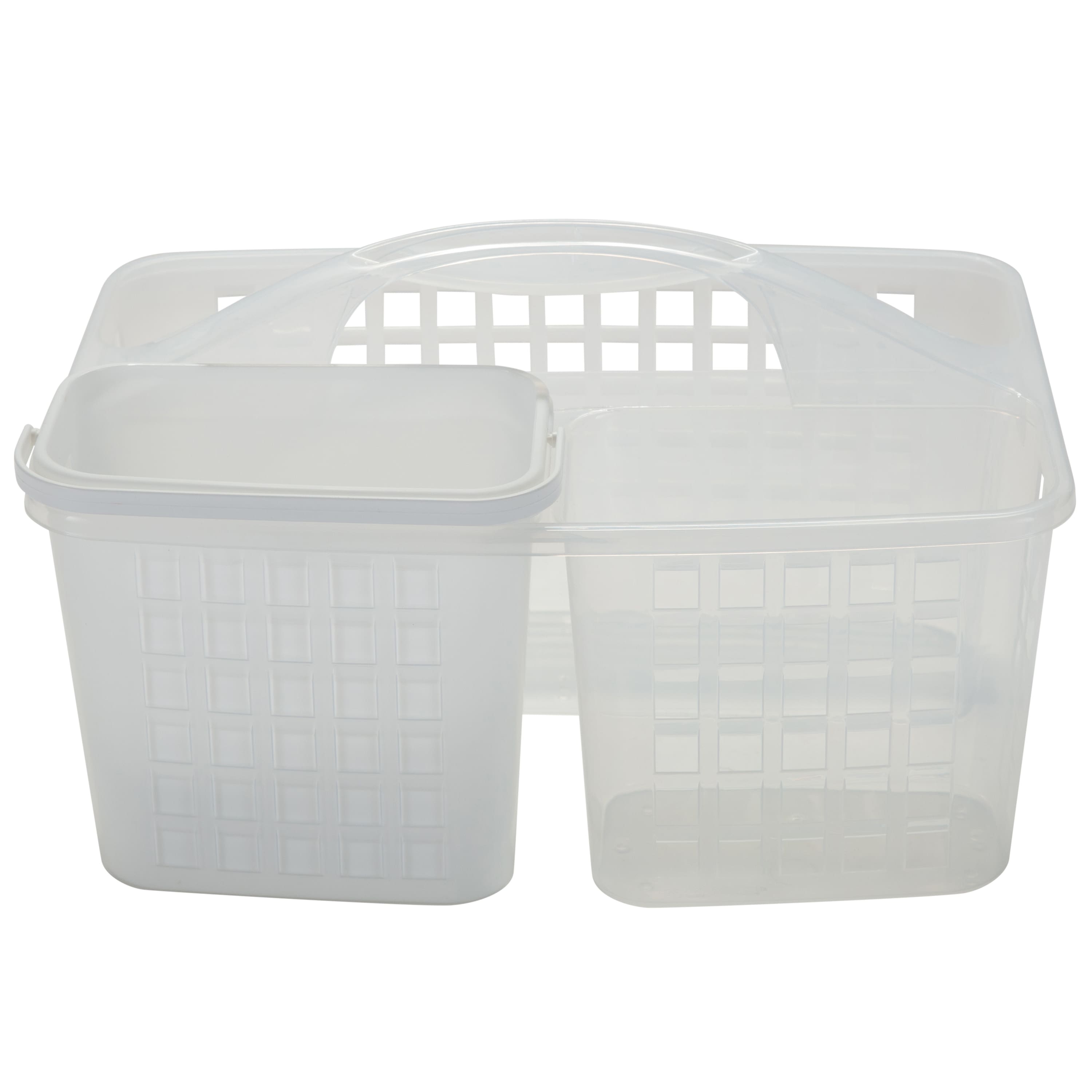 Bath Bliss White 2-in-1 Portable Bath Tote