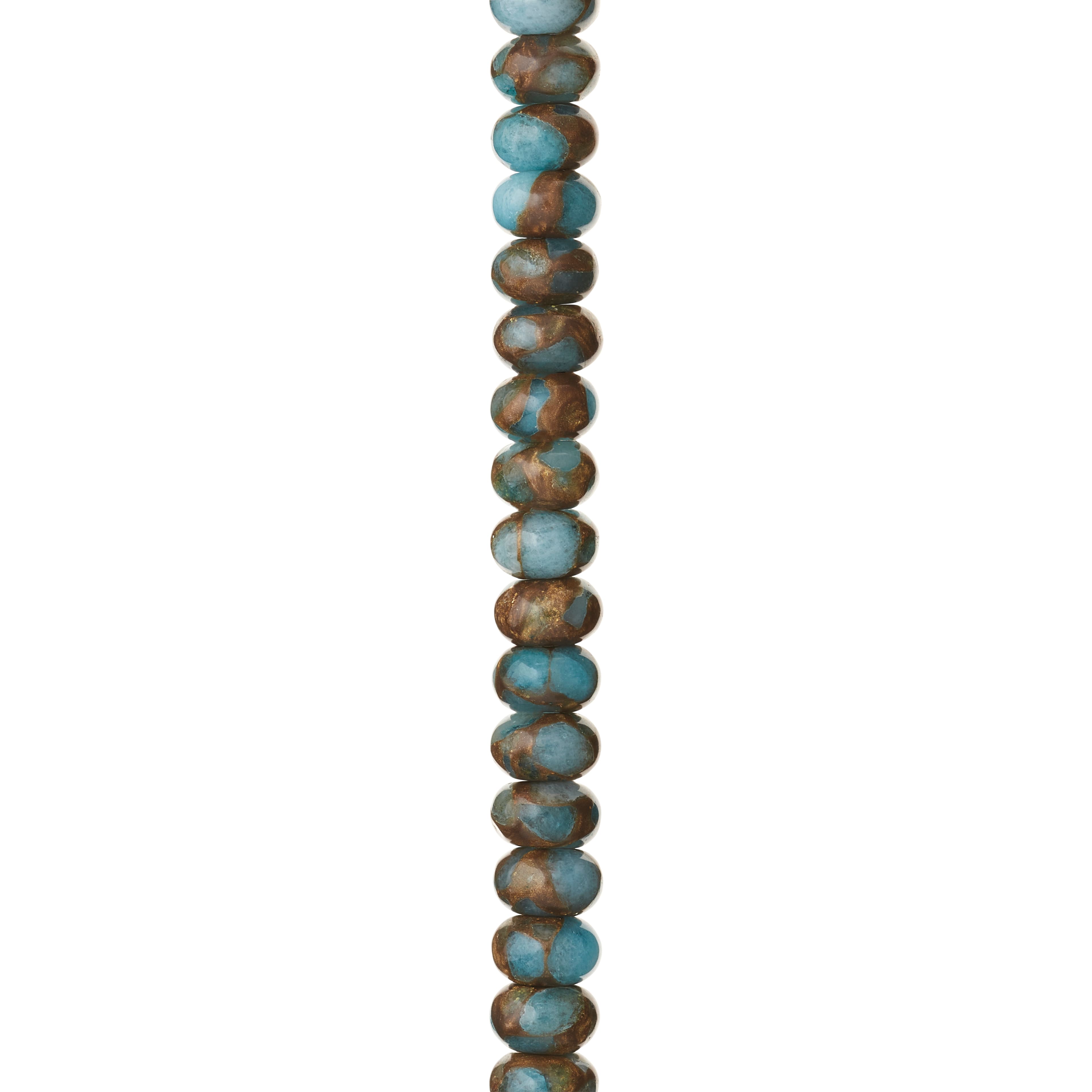Light Blue Impression Jasper Rondelle Beads, 8mm by Bead Landing®