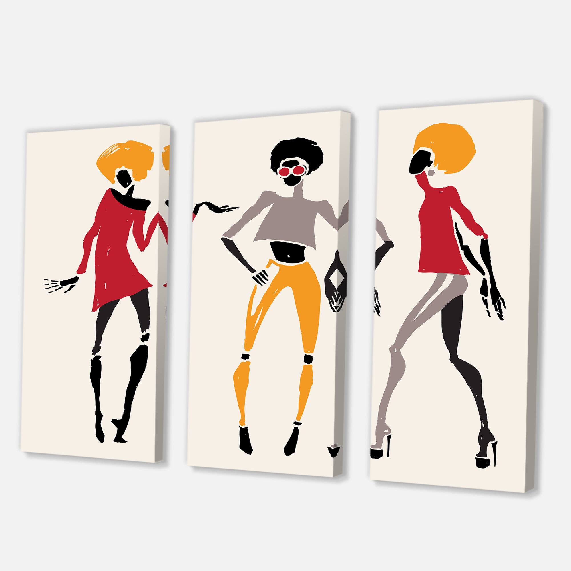 Designart - African American Women Silhouettes I