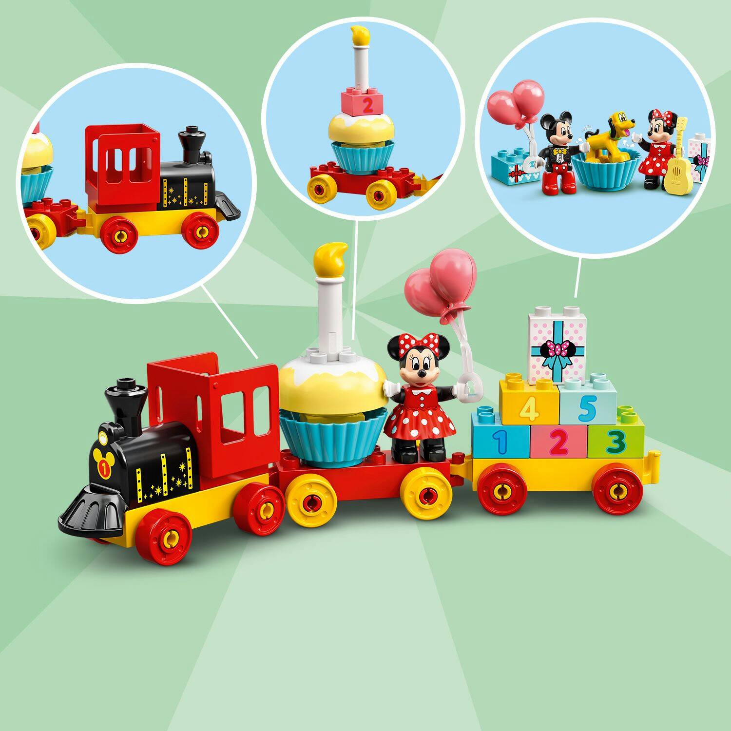LEGO&#xAE; DUPLO&#xAE; Disney Mickey &#x26; Minnie Birthday Train 10941 Building Toy (22 Pieces)