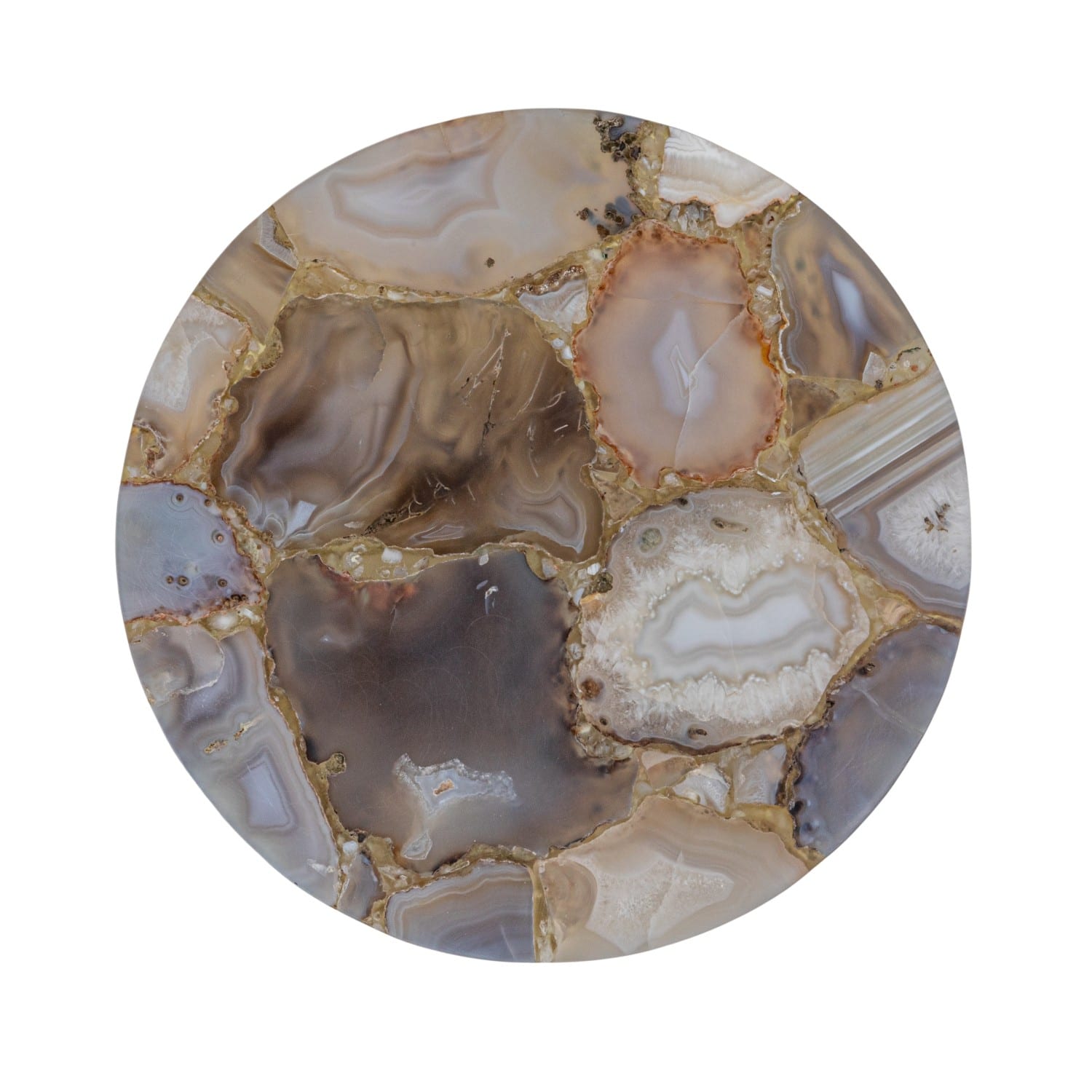 11&#x22; Multicolor Round Agate Cheese Board