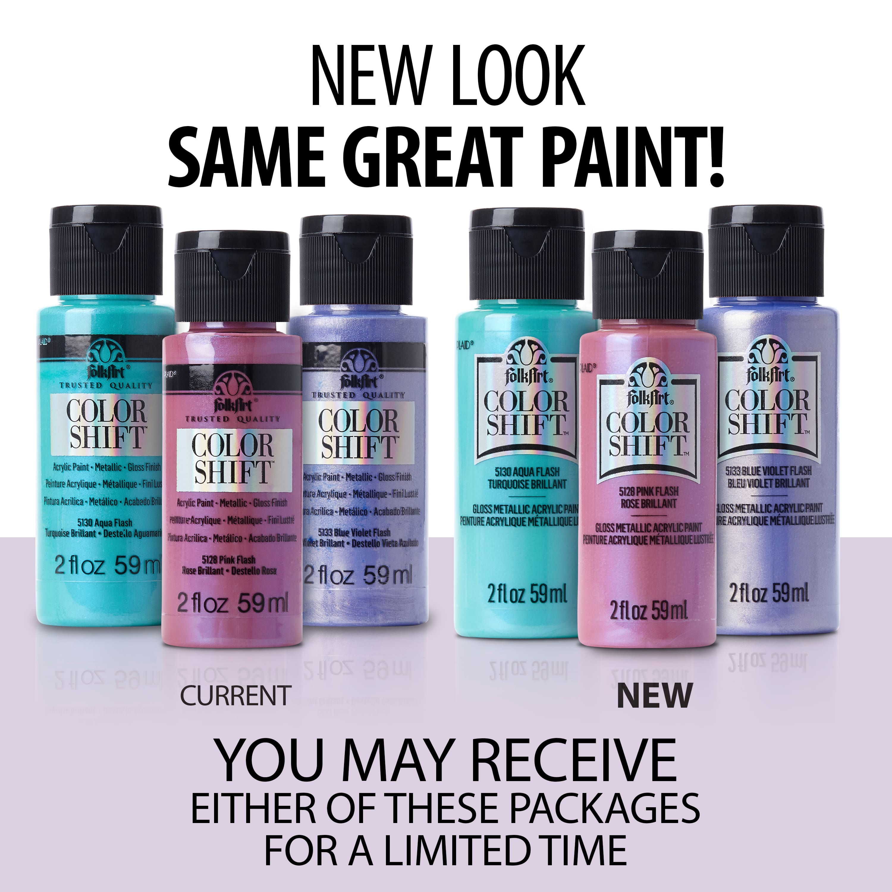 FolkArt Color Shift Gloss Metallic Acrylic Paint, Size: 8, Purple