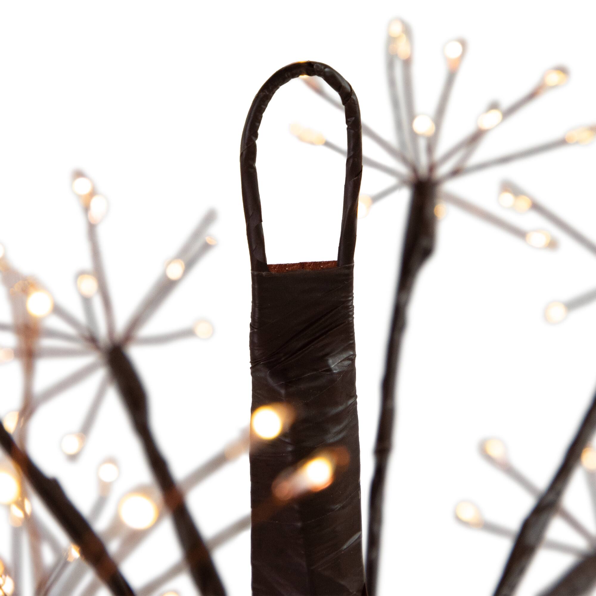 12" Pre-Lit LED Brown Christmas Ball Decoration