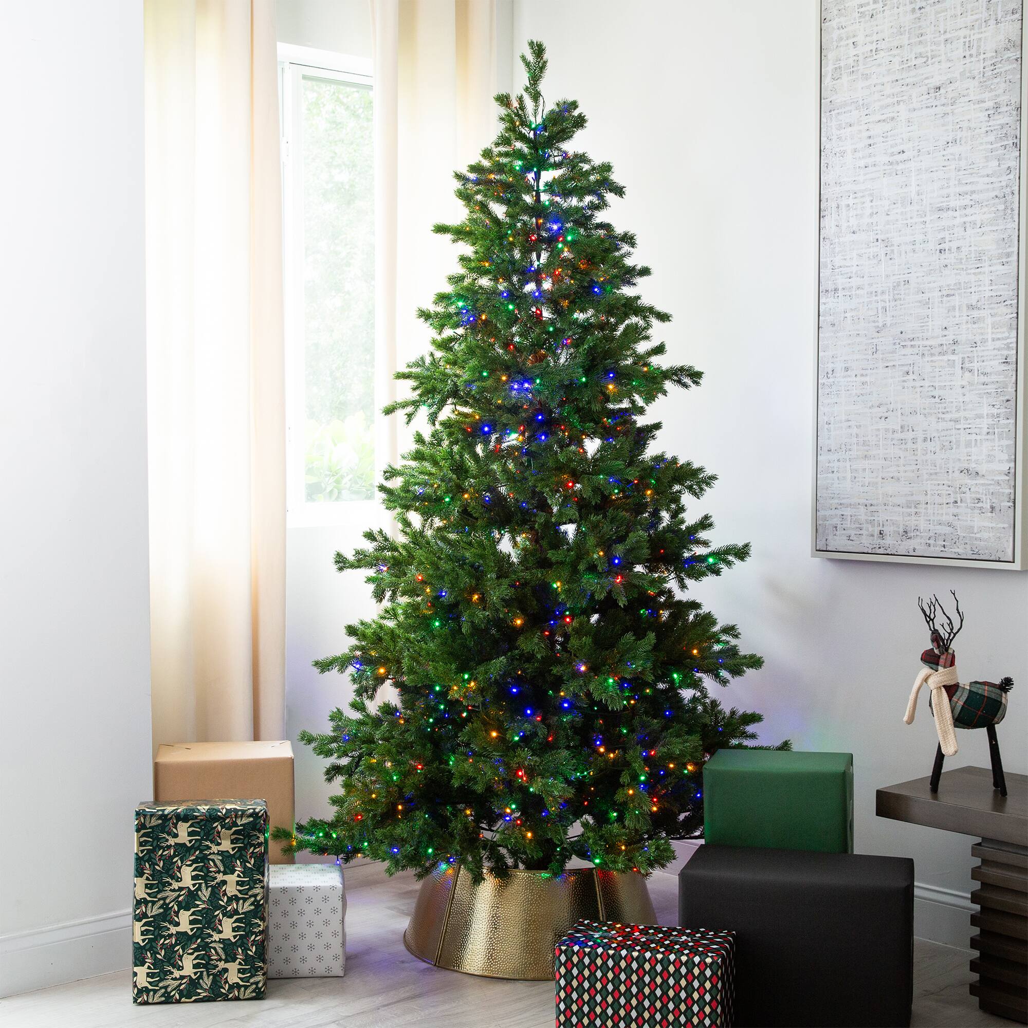 7.5ft. Pre-Lit California Spruce Artificial Christmas Tree, Color-Changing LED Lights