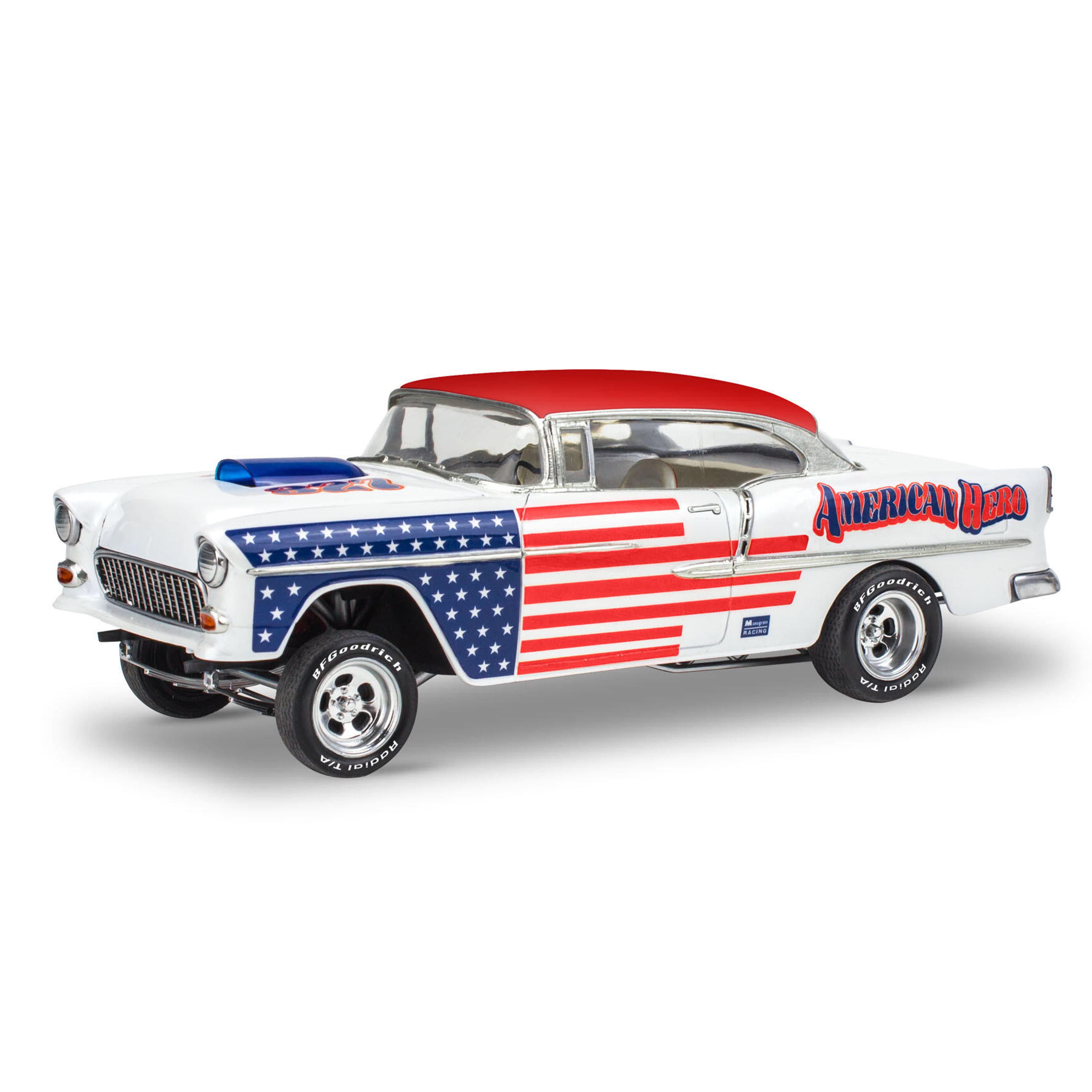 &#x27;55 Chevy Bel Air Street Machine 2-in-1 Model Car Kit