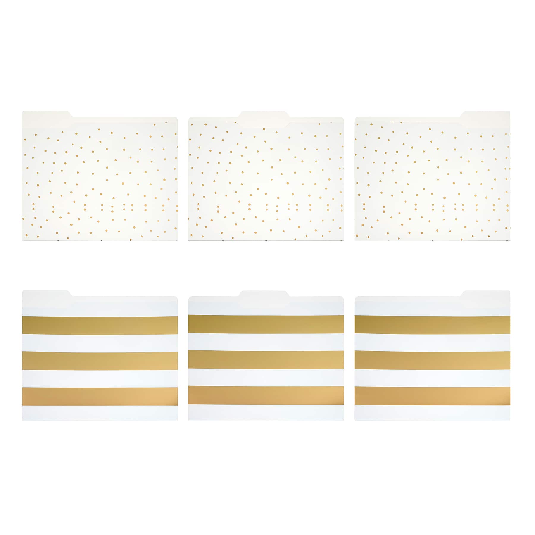 Letter-Sized Gold Stripes &#x26; Dots File Folders, 6ct. by Ashland&#xAE;