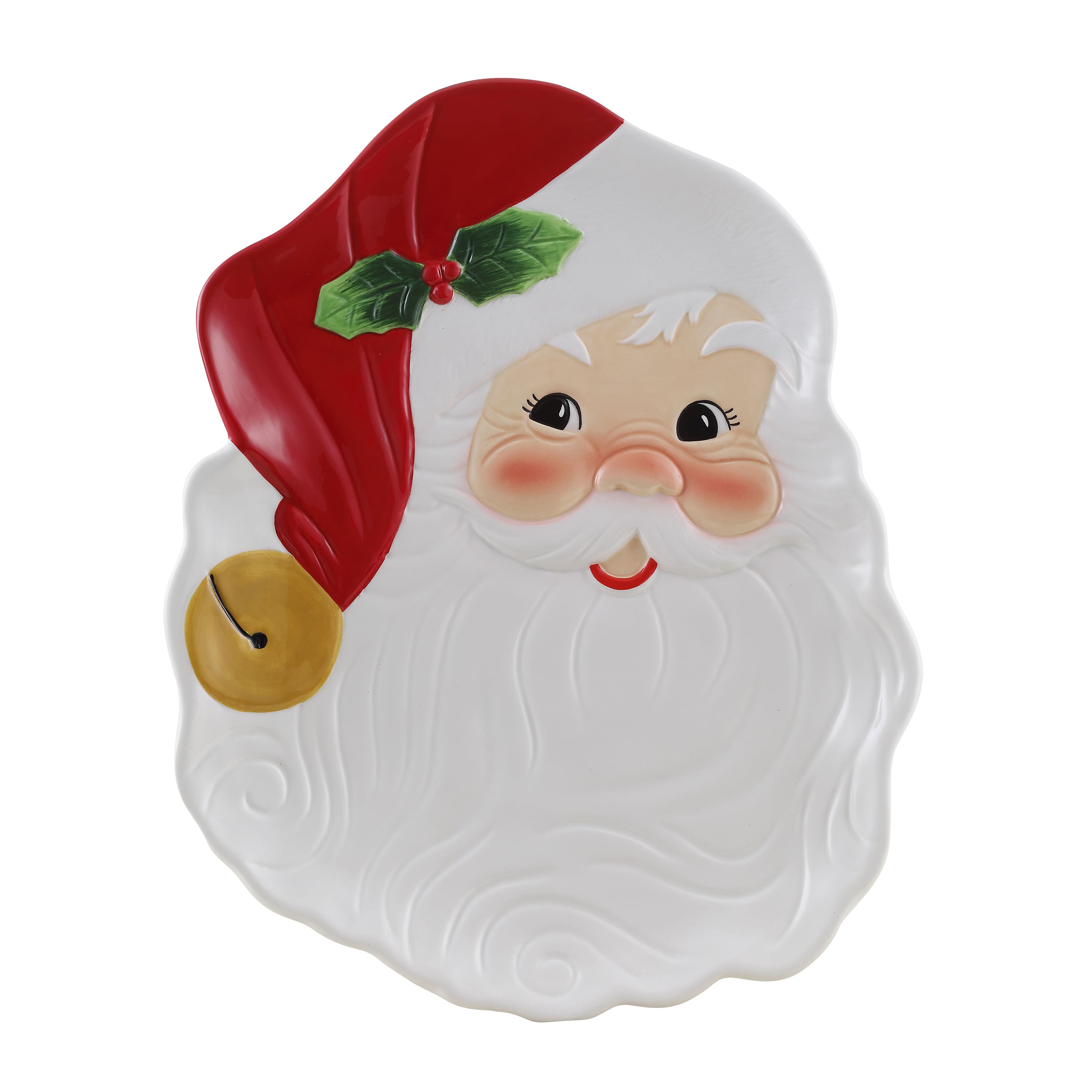 Mr. Christmas 14&#x22; Ceramic Santa Serving Platter