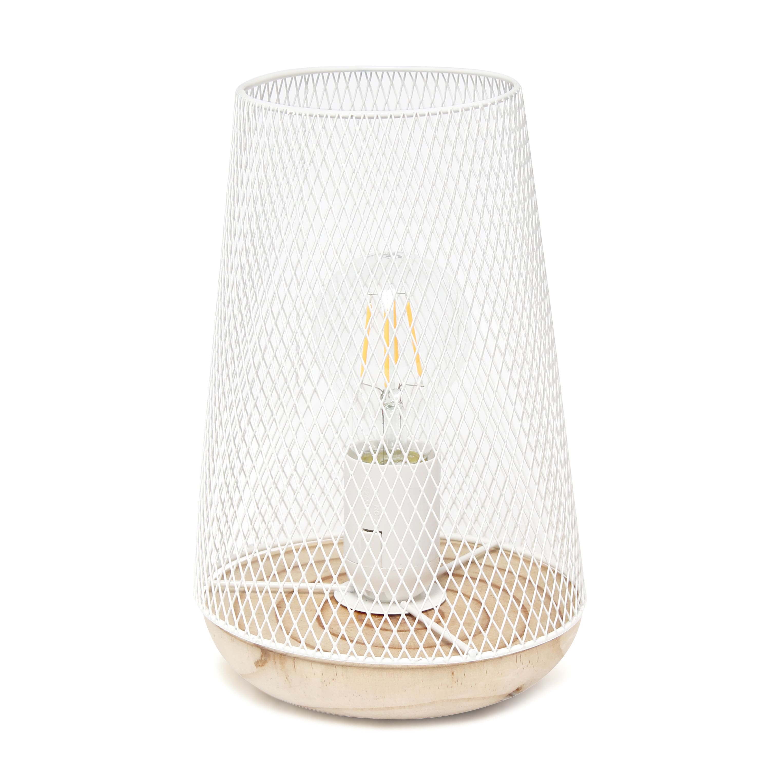 Simple Designs 9" Wired Mesh Uplight Table Lamp