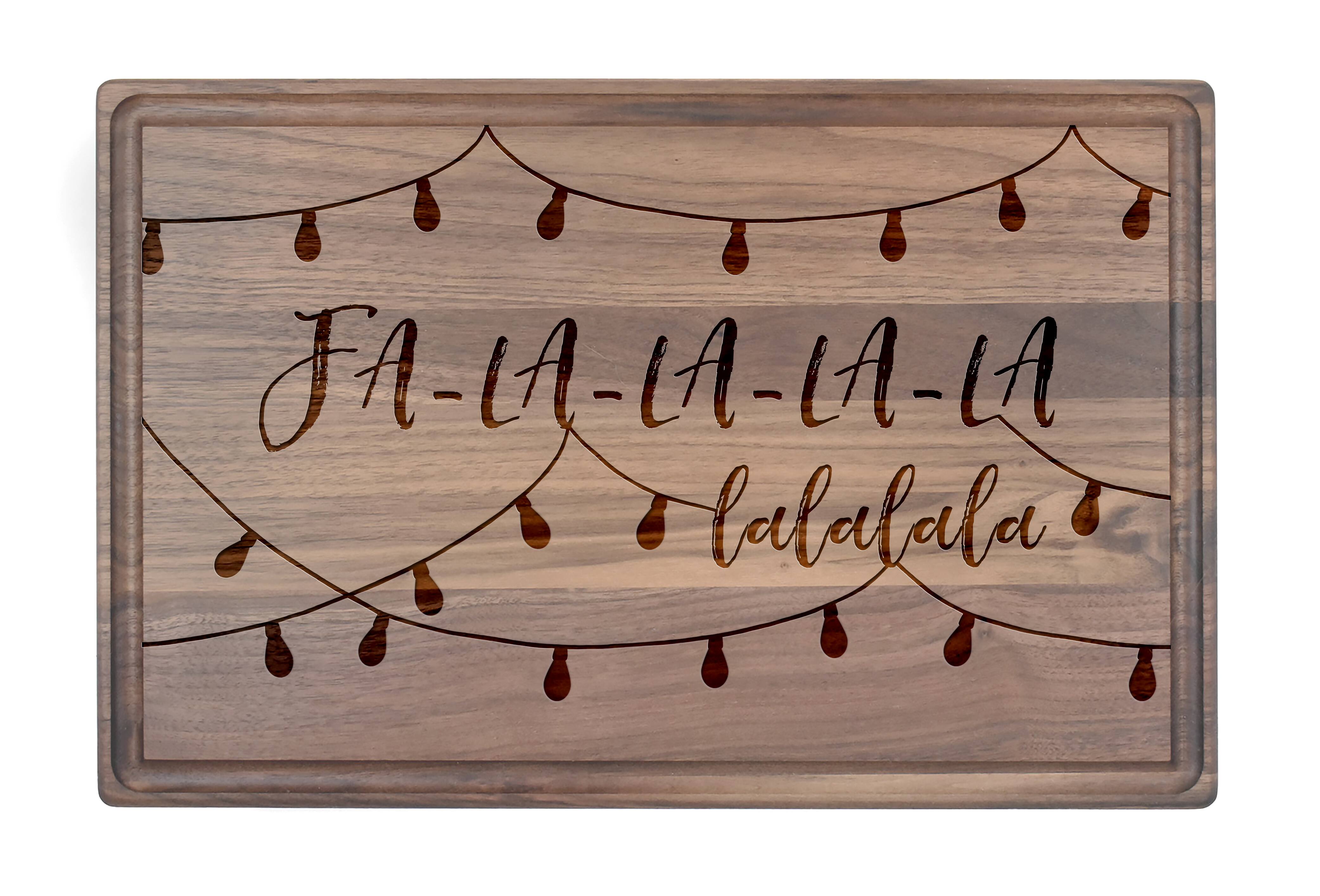 17&#x22; x 11&#x22; Fa La La Walnut Cutting Board