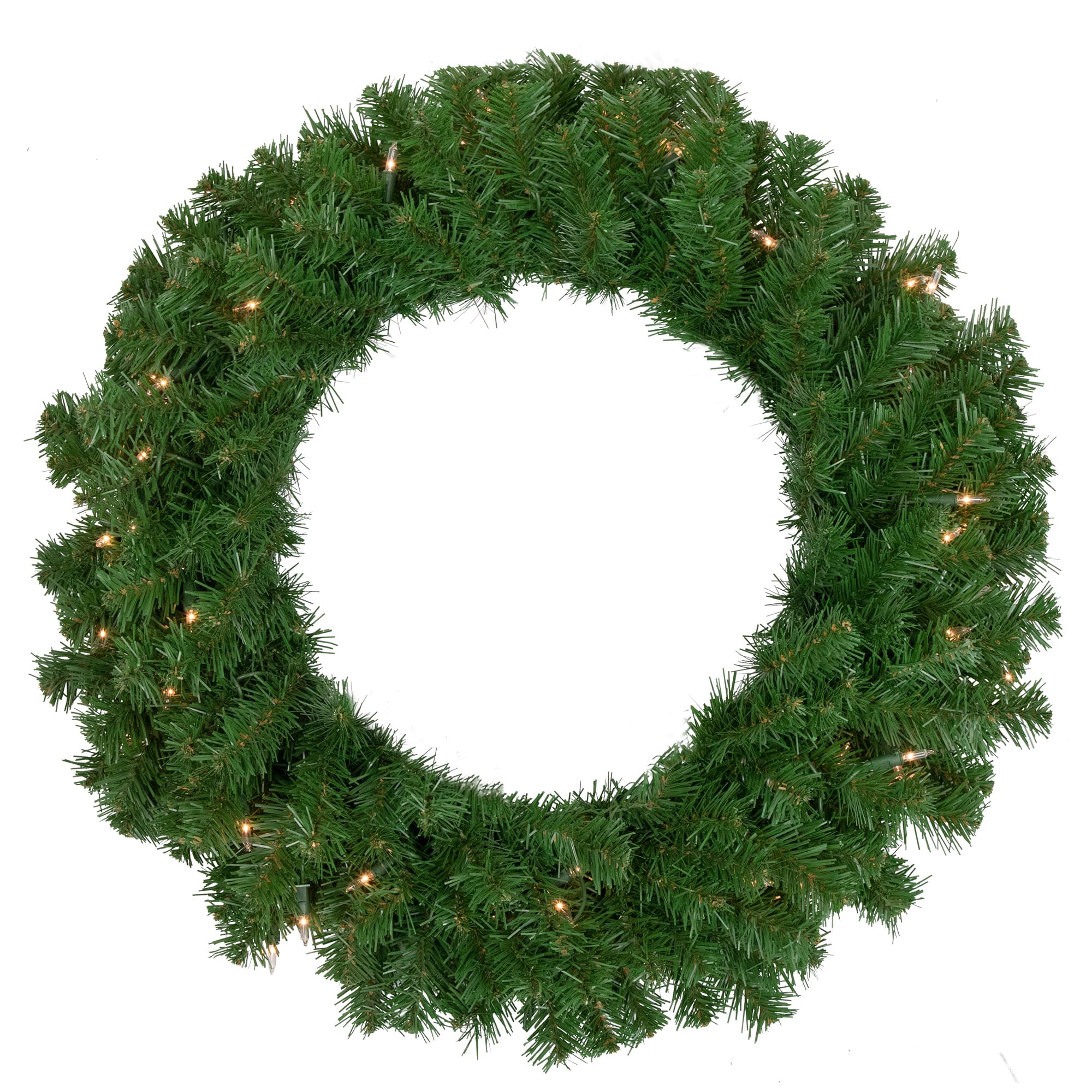 24" Pre-Lit Dorchester Pine Artificial Christmas Wreath