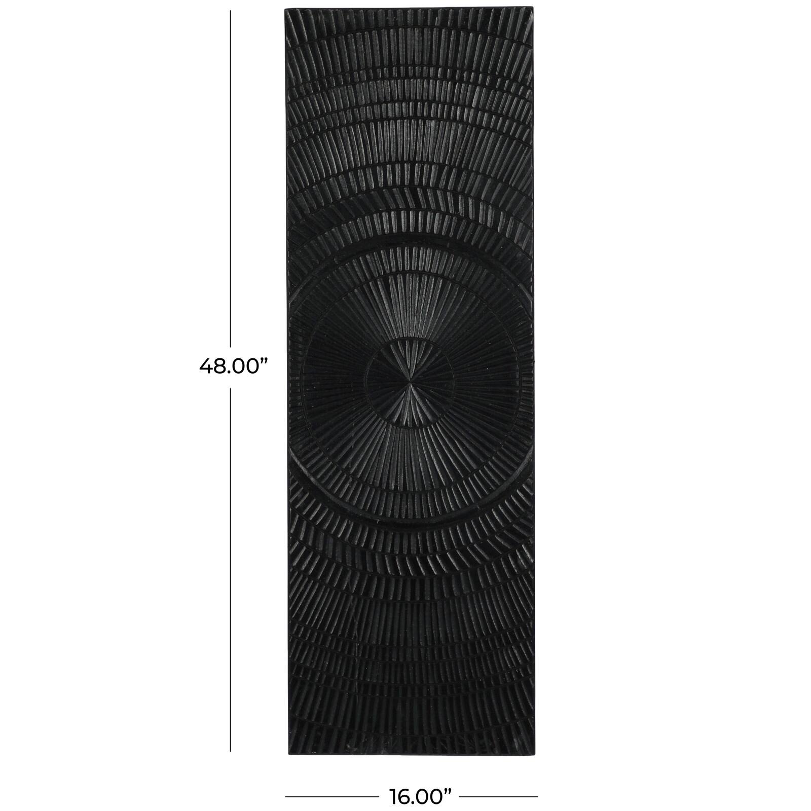 Black Radial Geometric Wall D&#xE9;cor