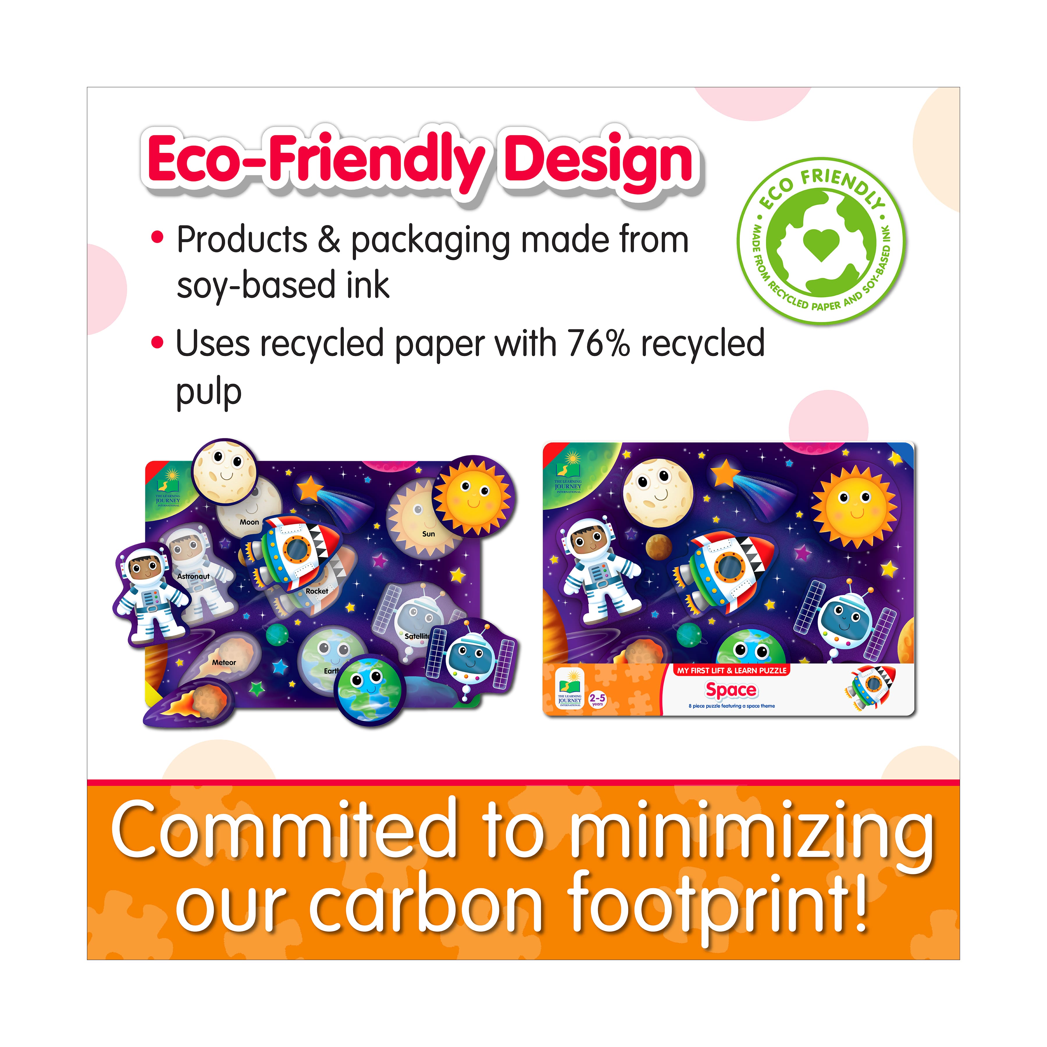 My First Lift & Learn Puzzle - Space: 8 Pcs