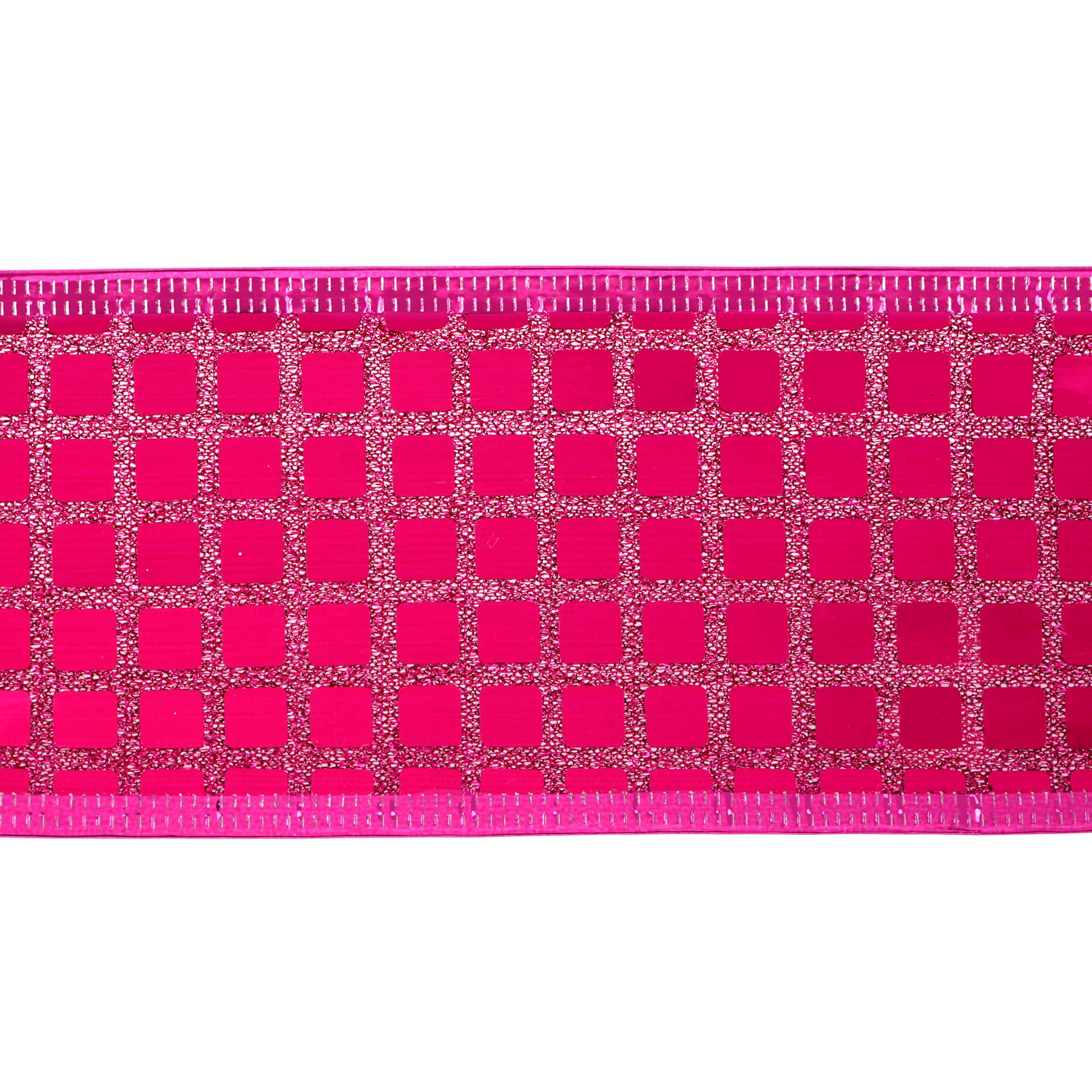 2.5" x 18ft. Hot Pink Disco Wired Metallic Ribbon by Celebrate It®
